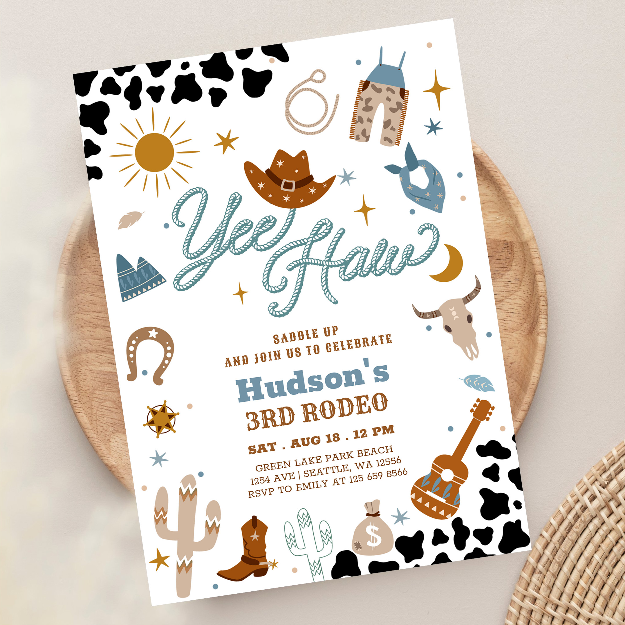 Any Age Cowboy Yee Haw Rodeo Birthday Invitation - Image 13