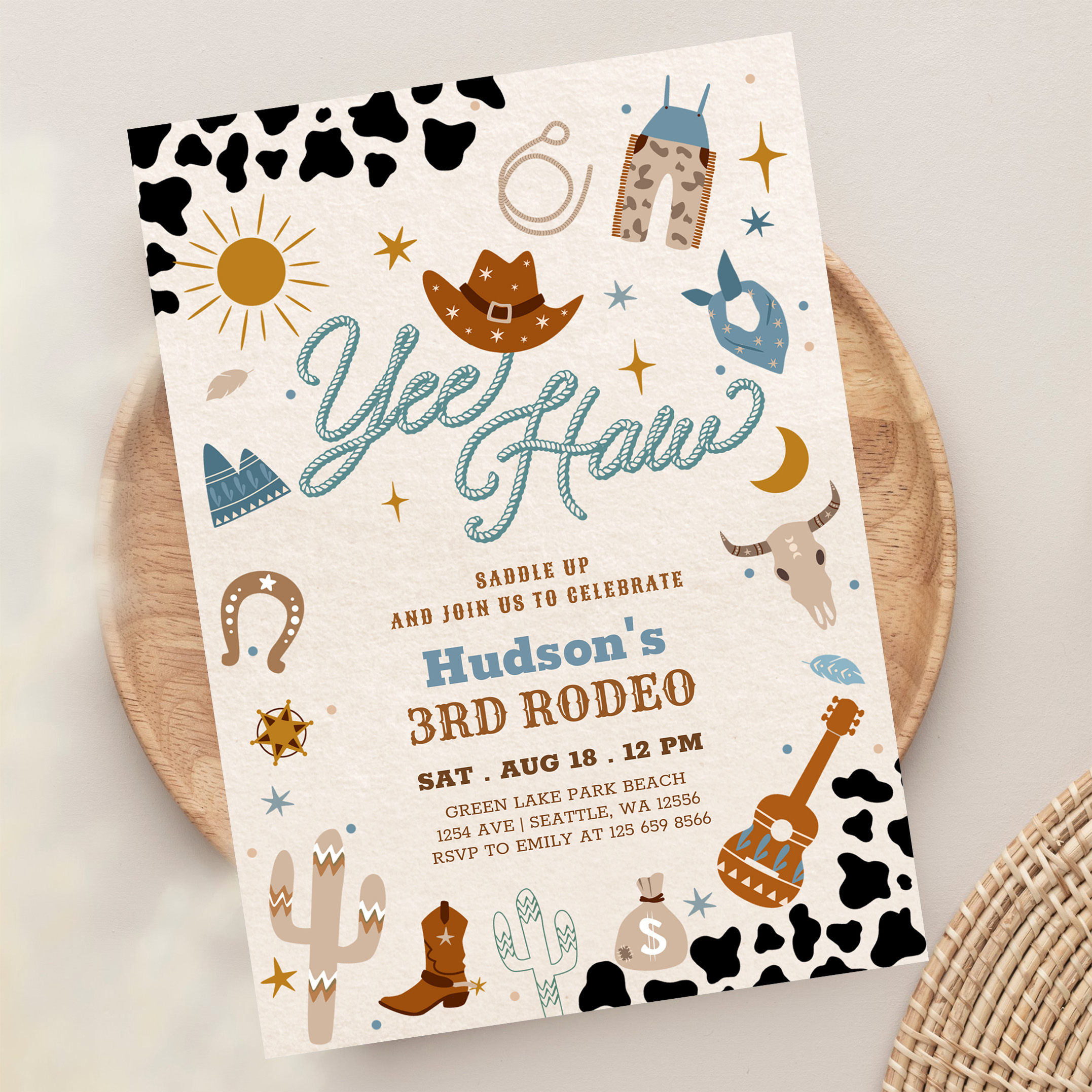 Any Age Cowboy Yee Haw Rodeo Birthday Invitation - Image 13