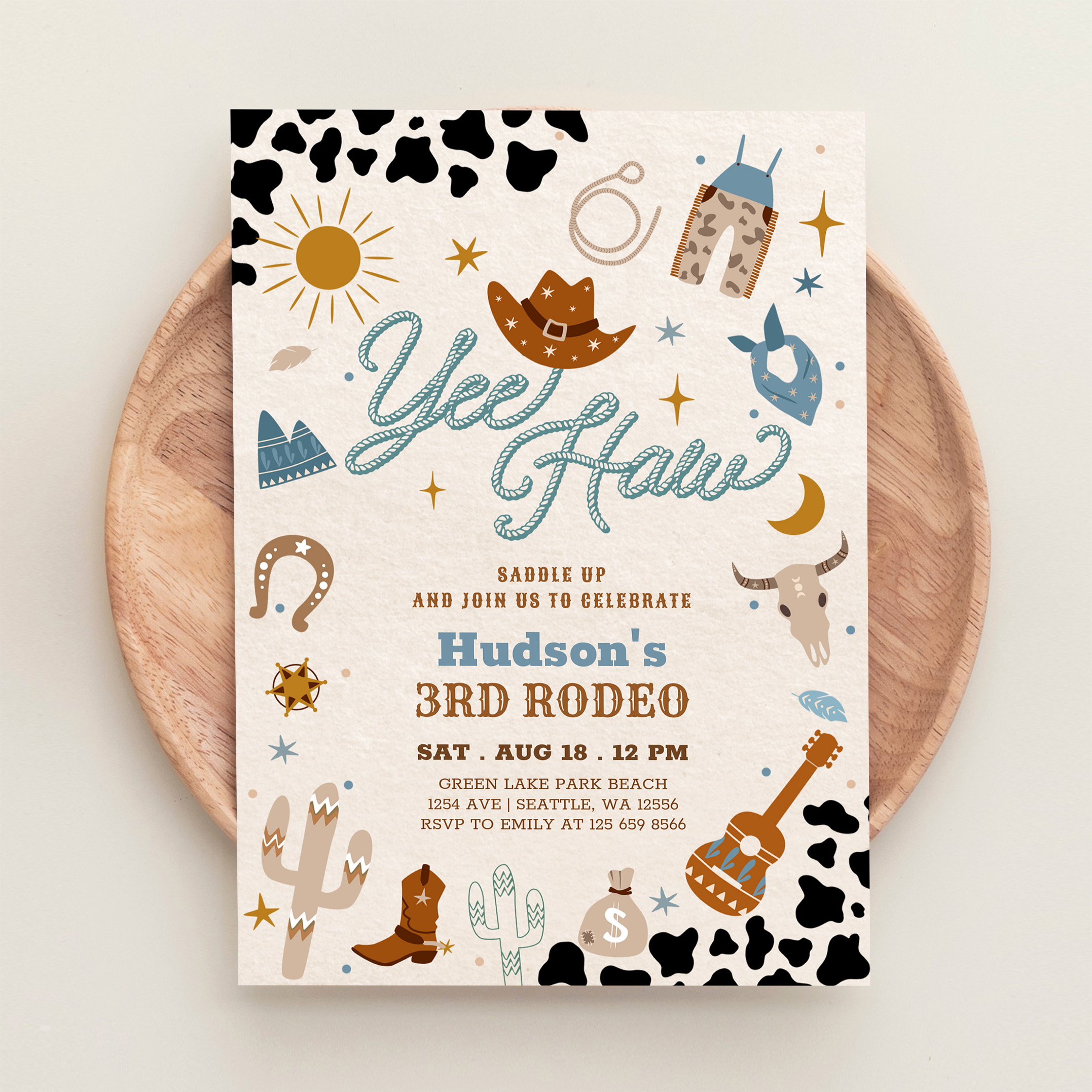 Any Age Cowboy Yee Haw Rodeo Birthday Invitation - Image 7