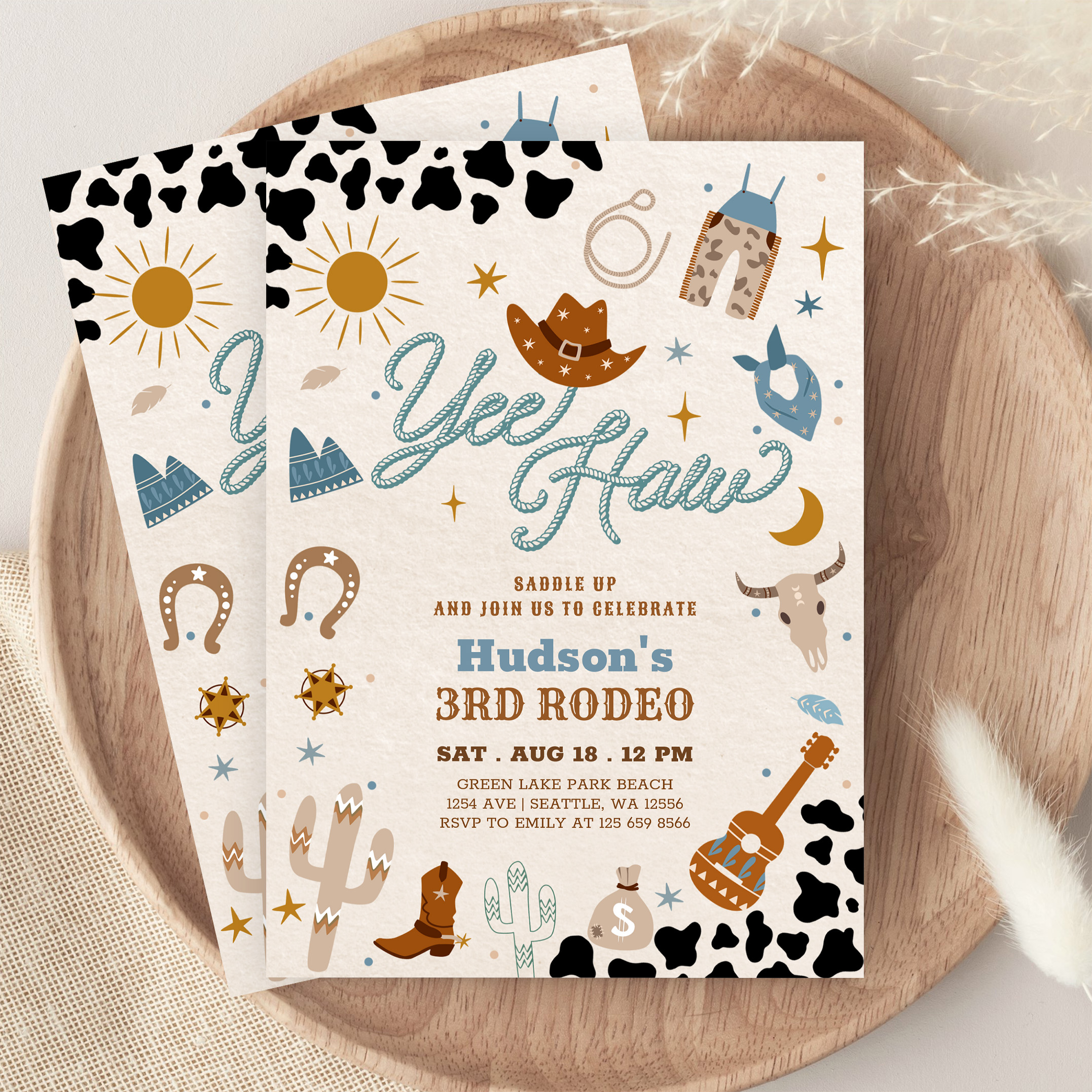 Any Age Cowboy Yee Haw Rodeo Birthday Invitation - Image 9