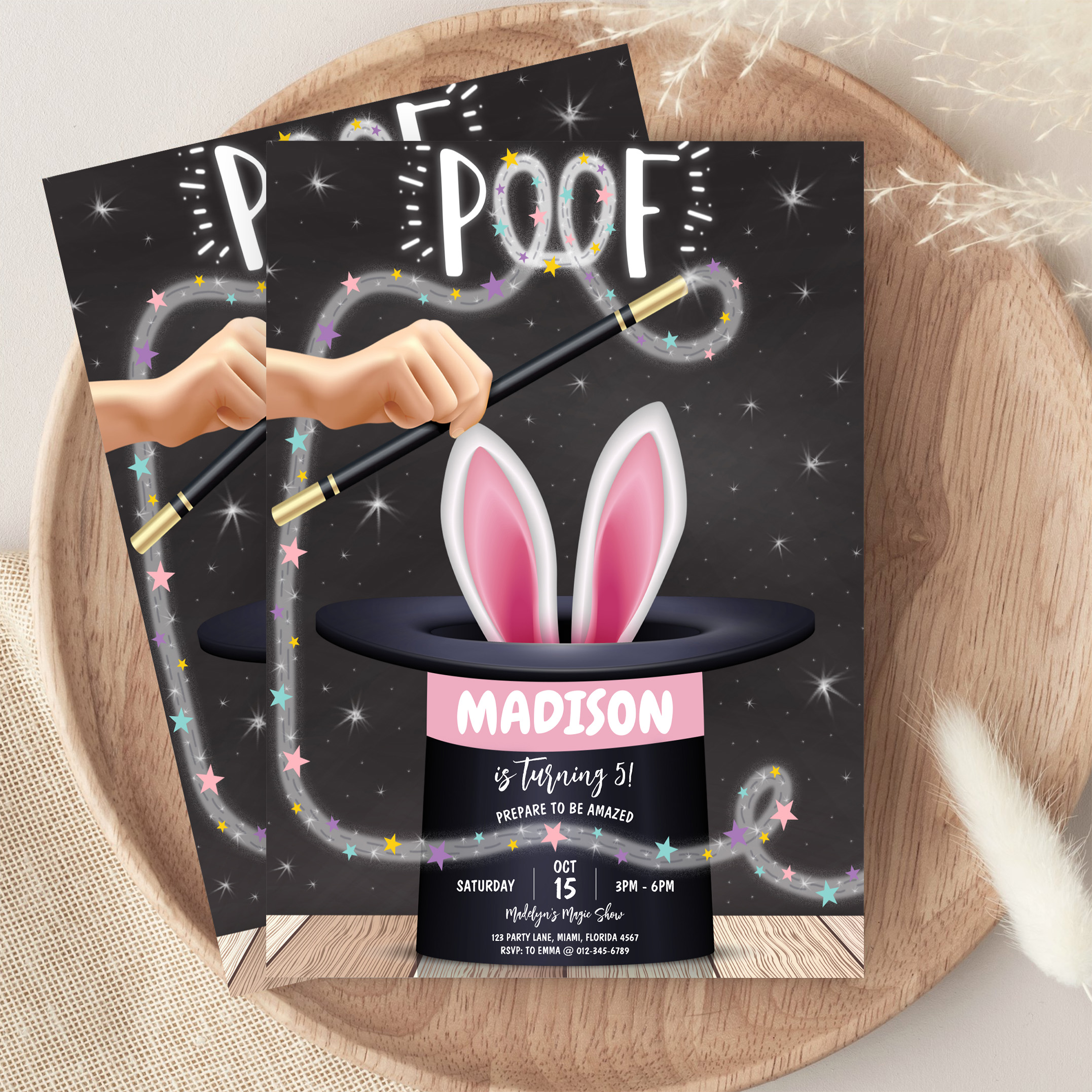 Boy Magician Show Birthday Invitation - Image 9