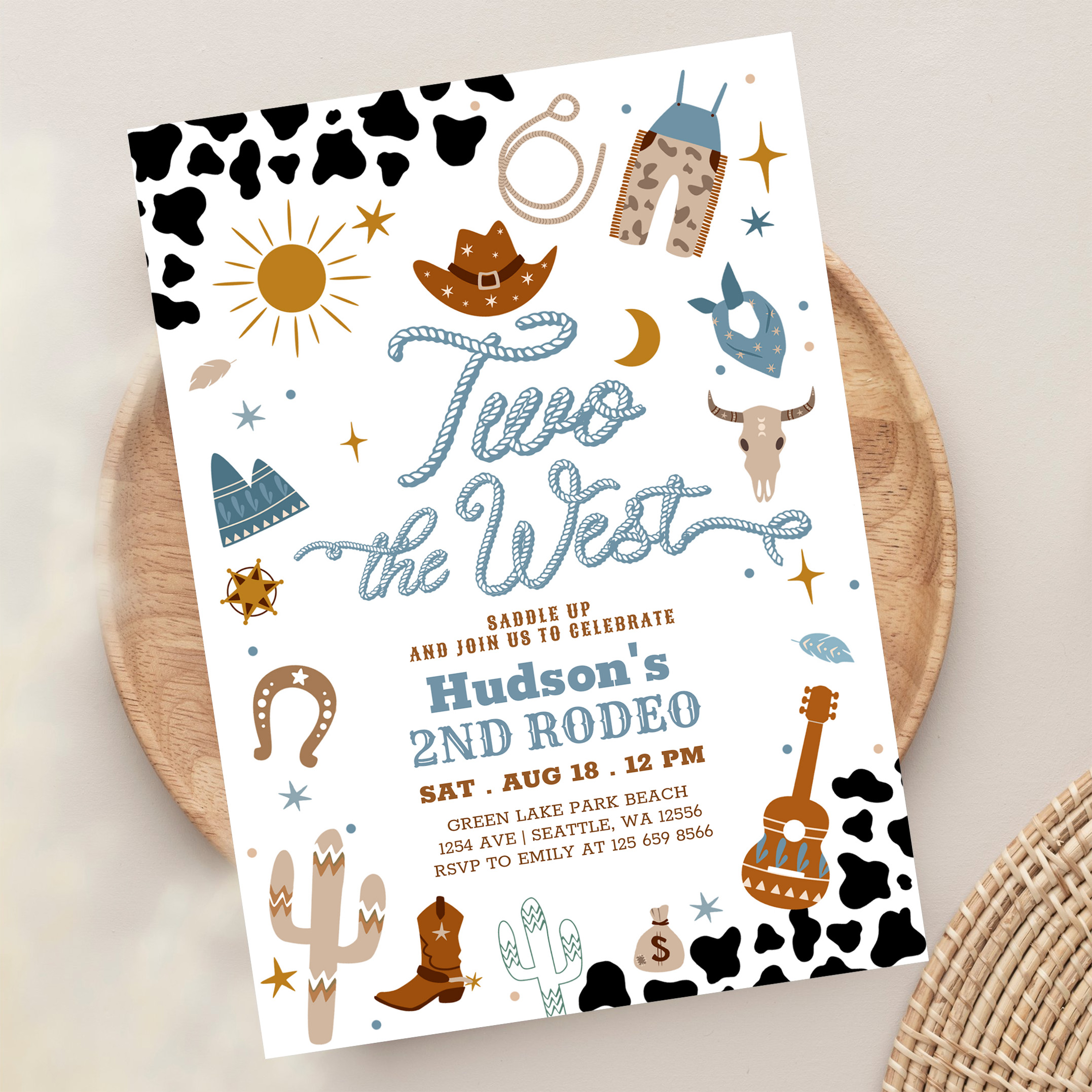 Cowboy My 2nd Rodeo Southwestern Birthday Invitation - Image 13