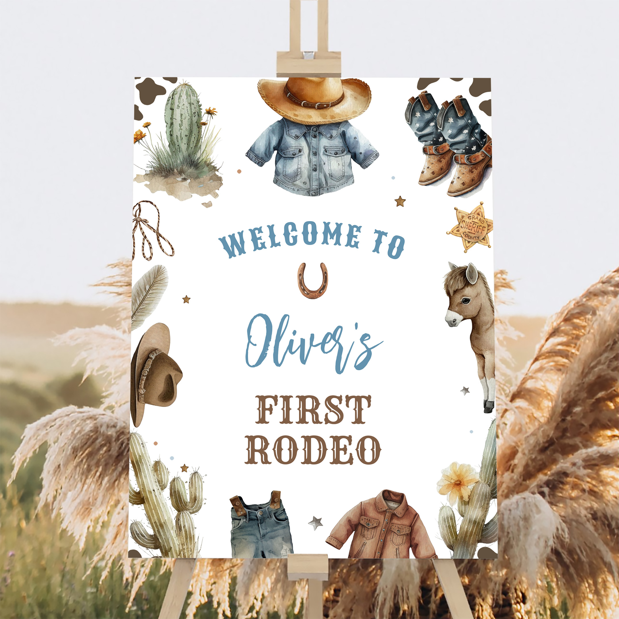 Cowboy Rodeo Party Welcome Sign - Image 2