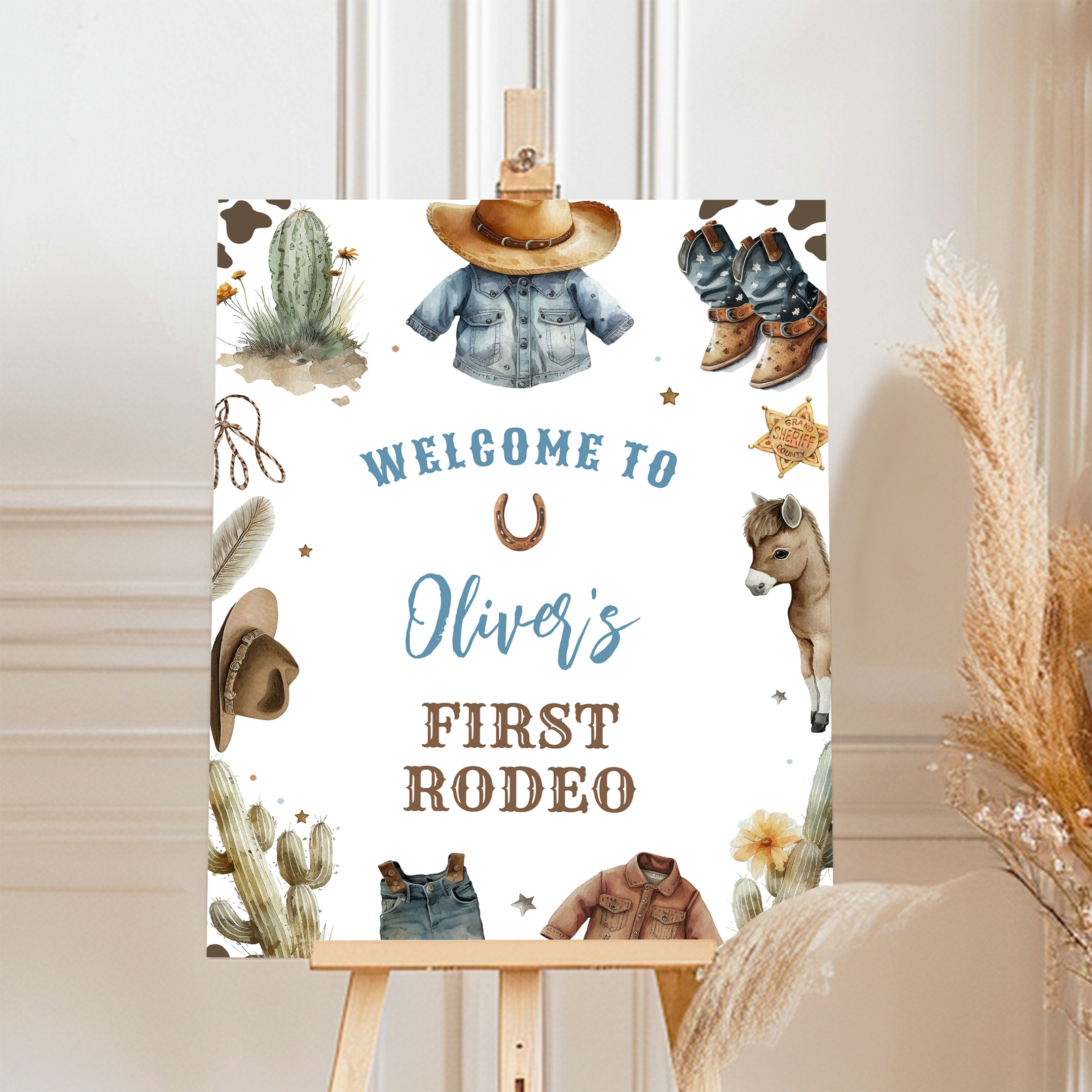 Cowboy Rodeo Party Welcome Sign - Image 4