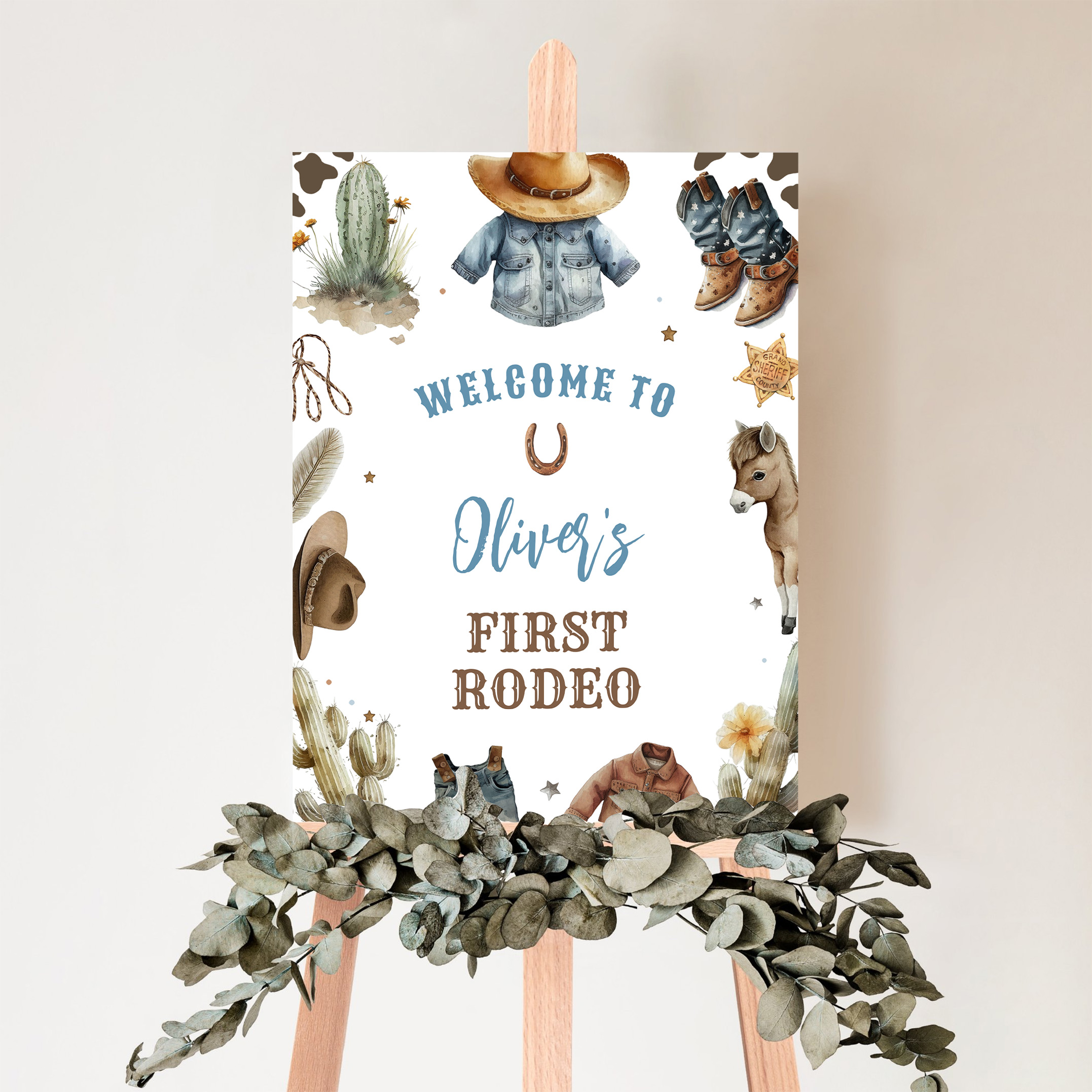 Cowboy Rodeo Party Welcome Sign - Image 5