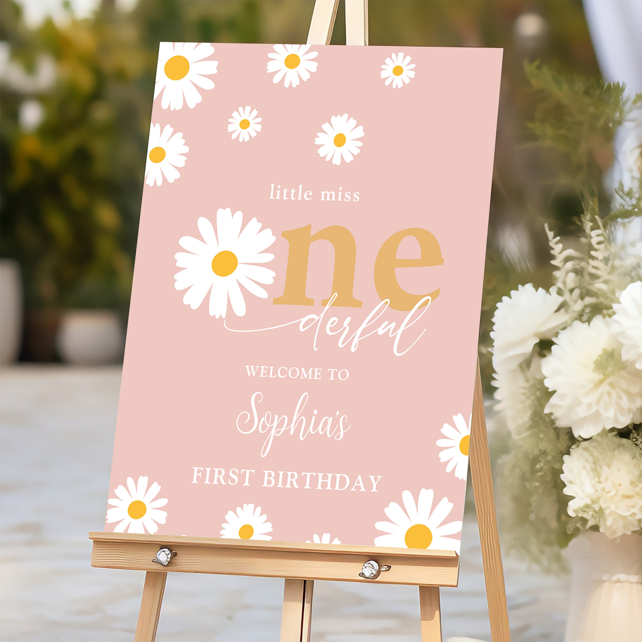 Daisy Birthday Welcome Sign Printable Welcome Sign