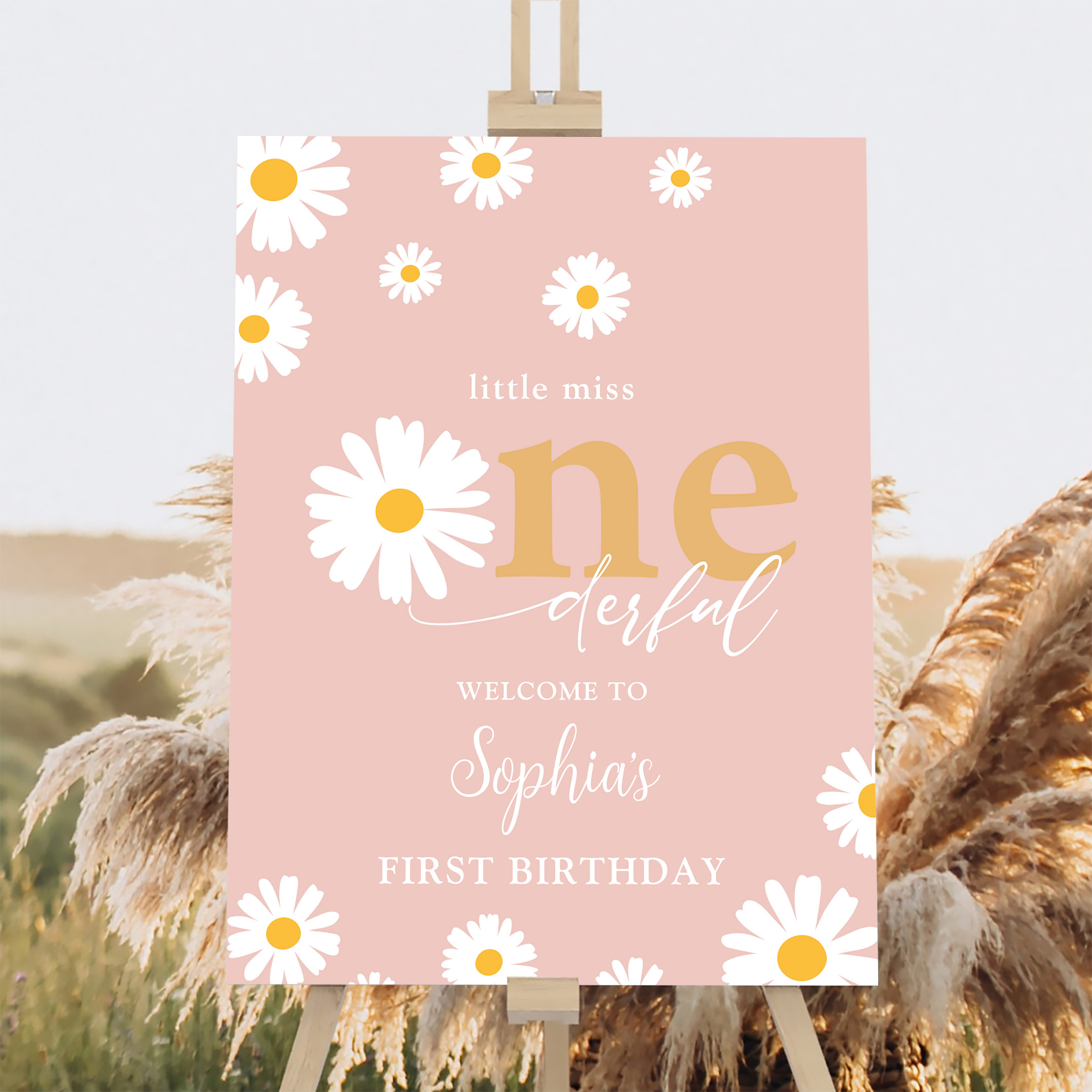 Daisy Birthday Welcome Sign Printable Welcome Sign - Image 2