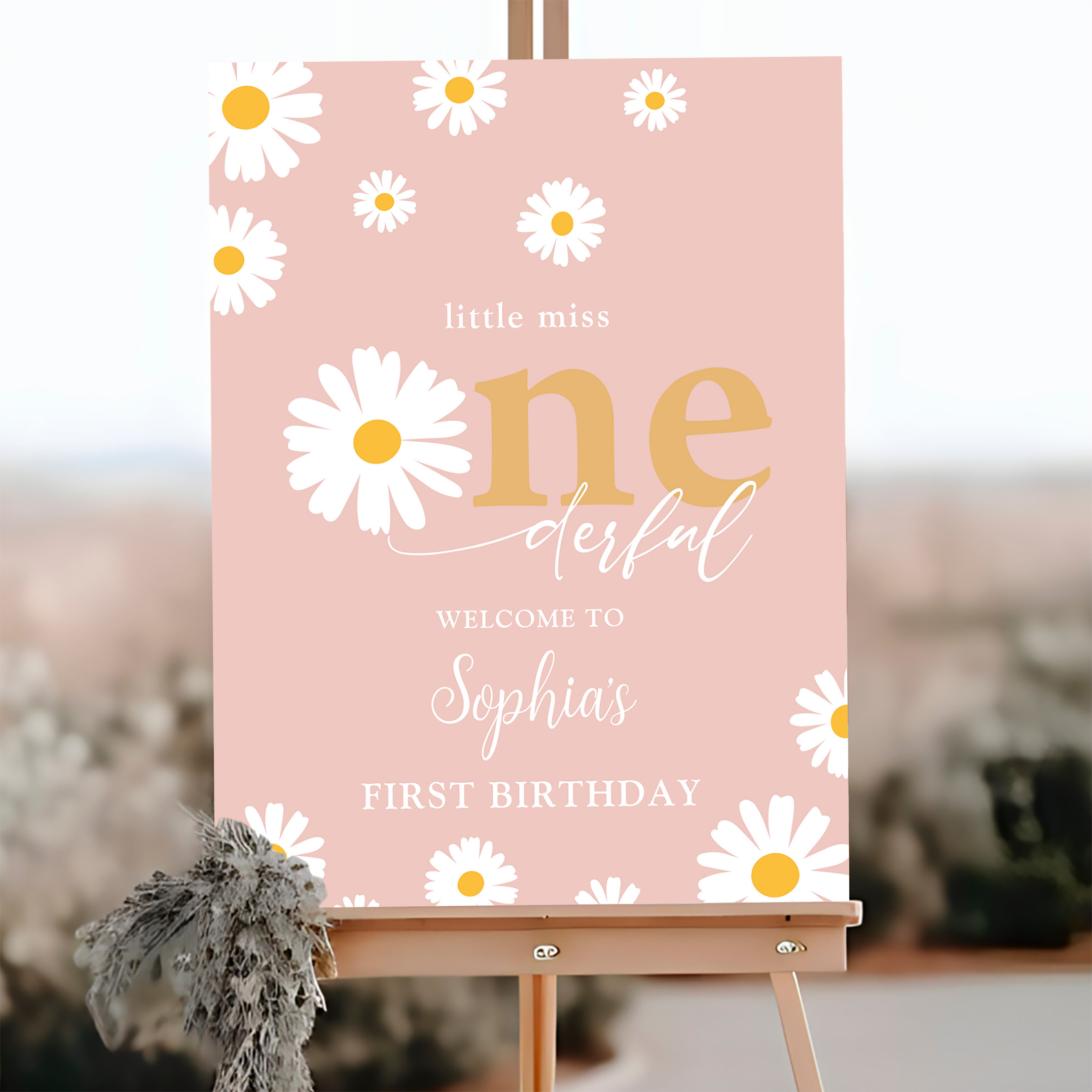Daisy Birthday Welcome Sign Printable Welcome Sign - Image 3
