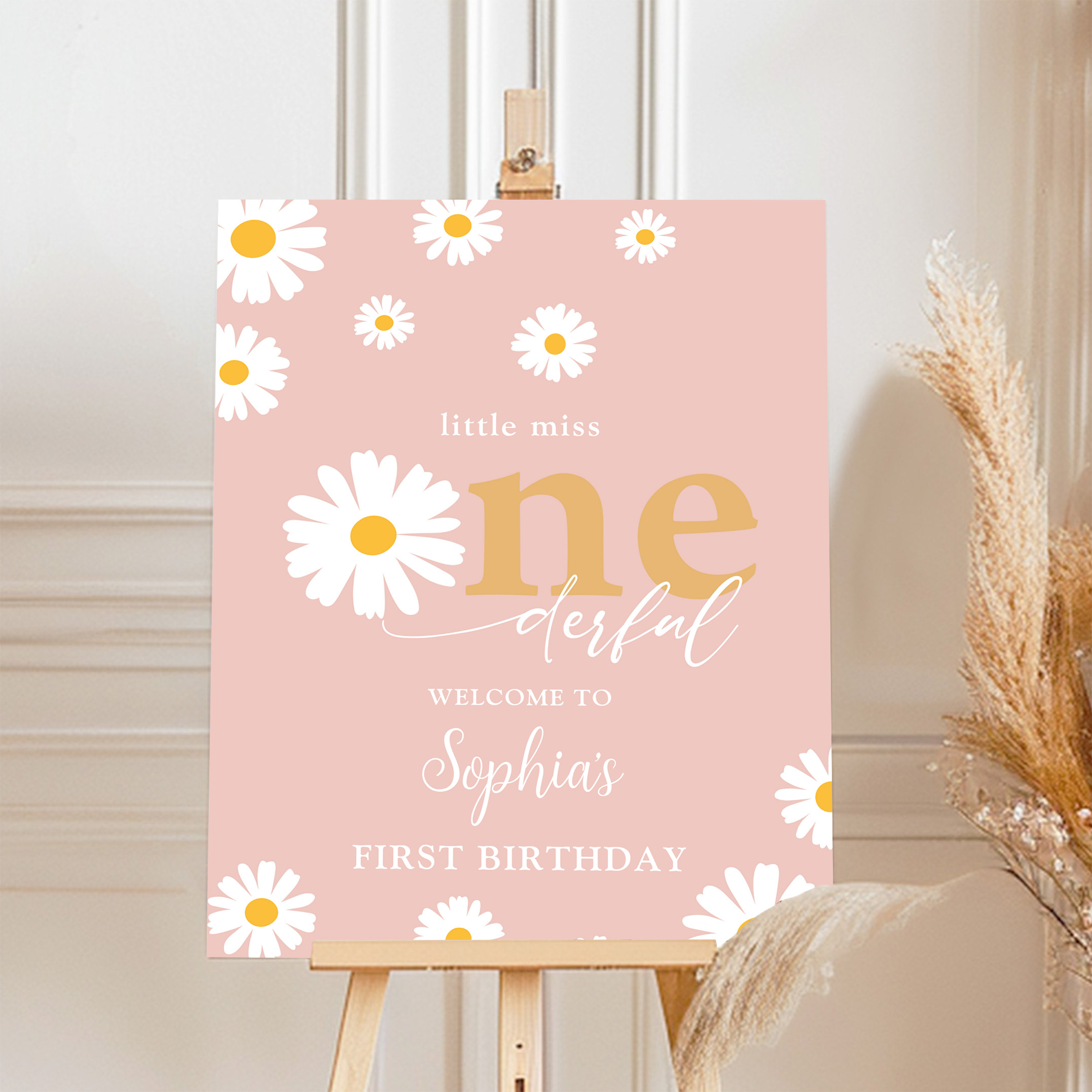 Daisy Birthday Welcome Sign Printable Welcome Sign - Image 4