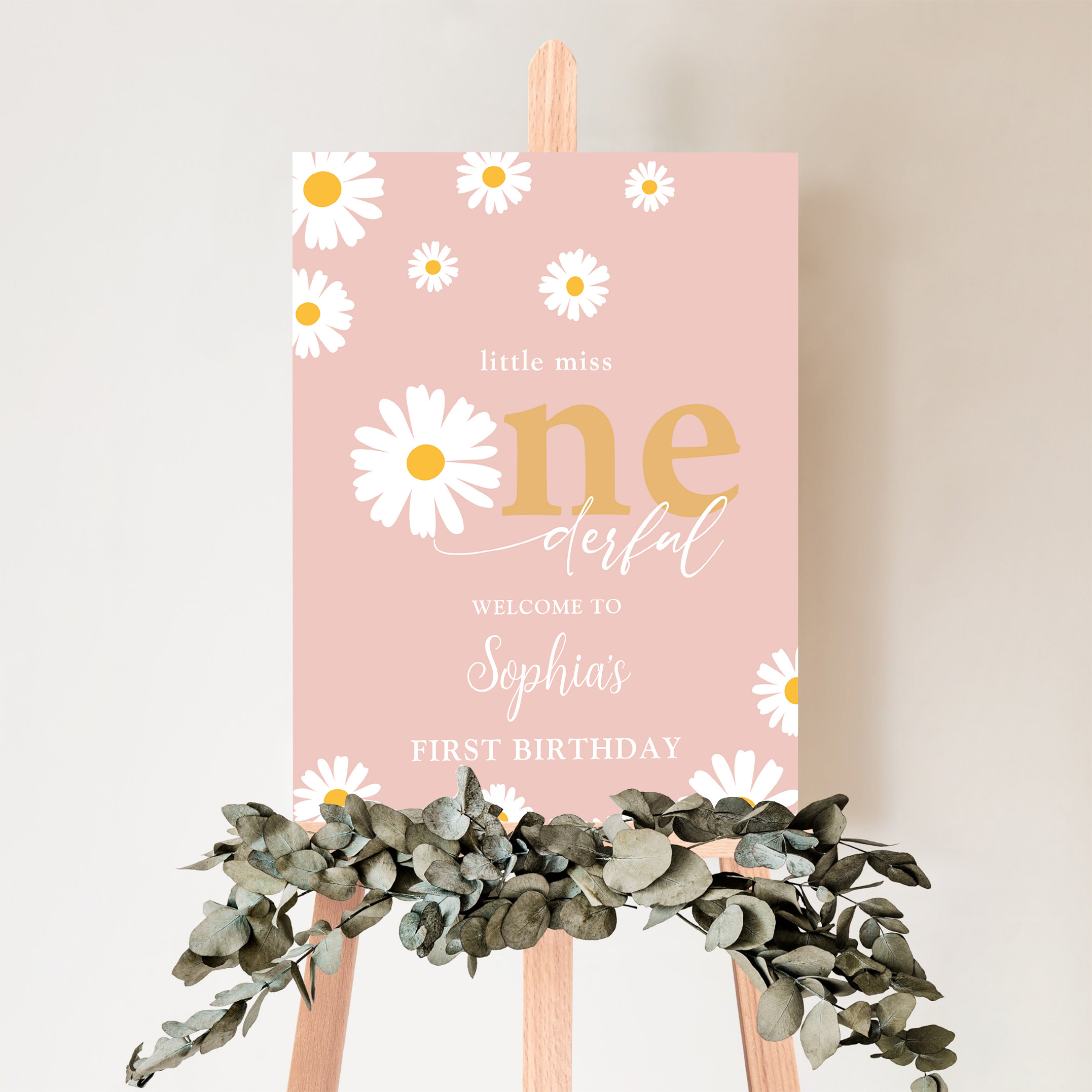 Daisy Birthday Welcome Sign Printable Welcome Sign - Image 5