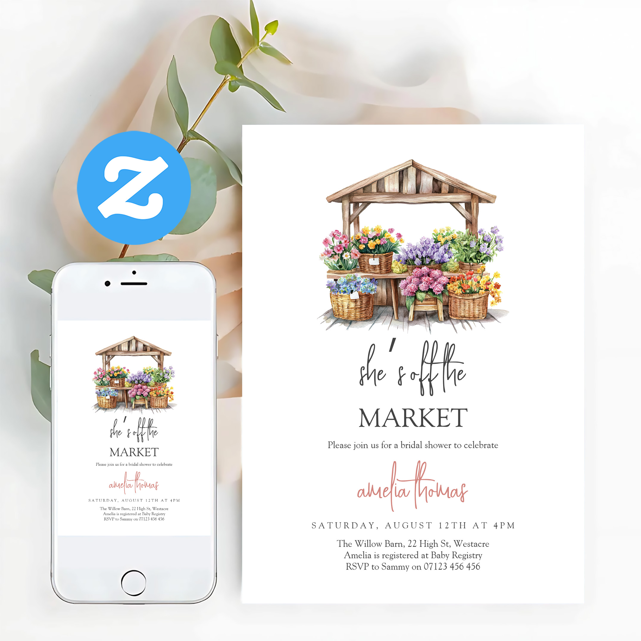 Shes Off The Market Bridal Shower Invitation - Image 12