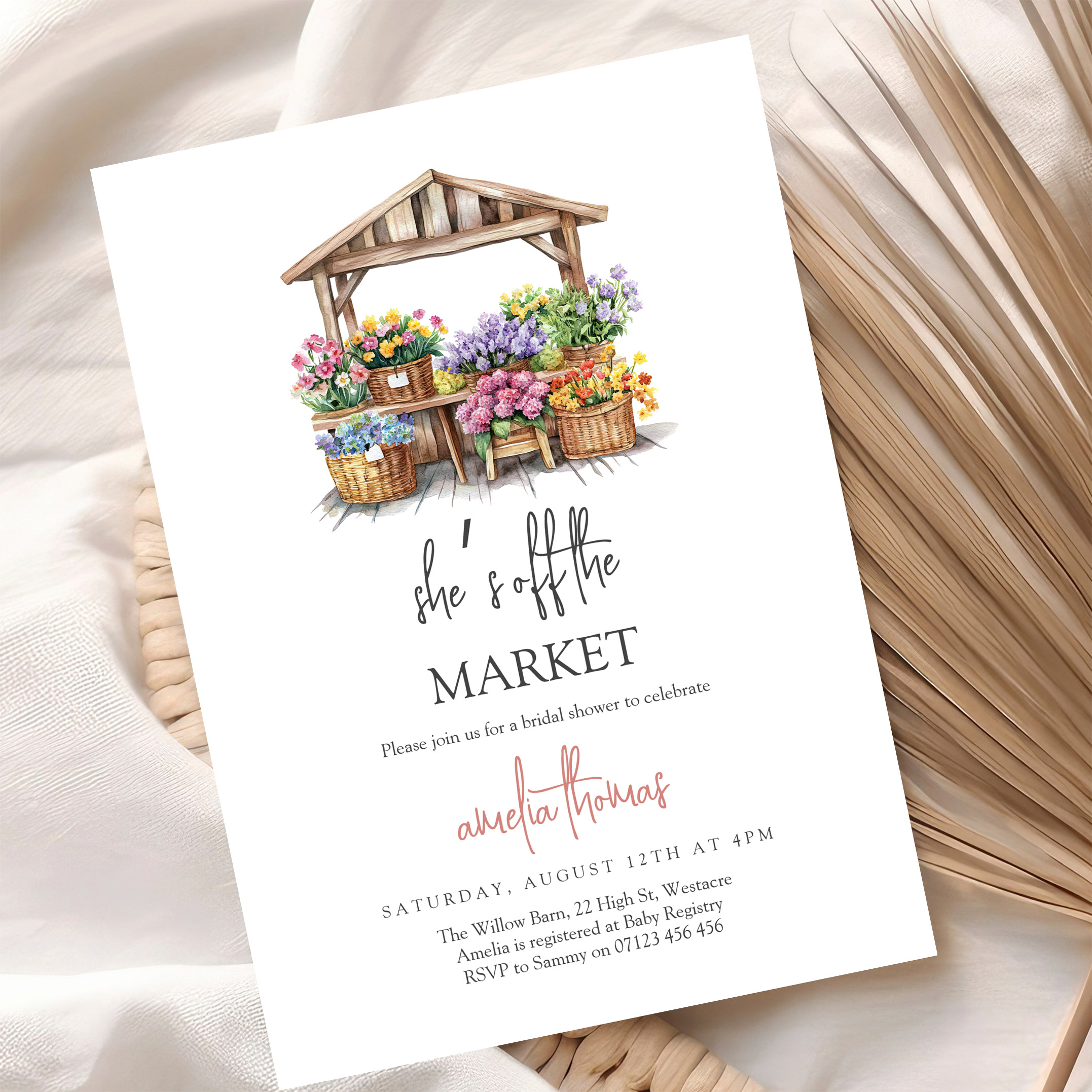 Shes Off The Market Bridal Shower Invitation - Image 10