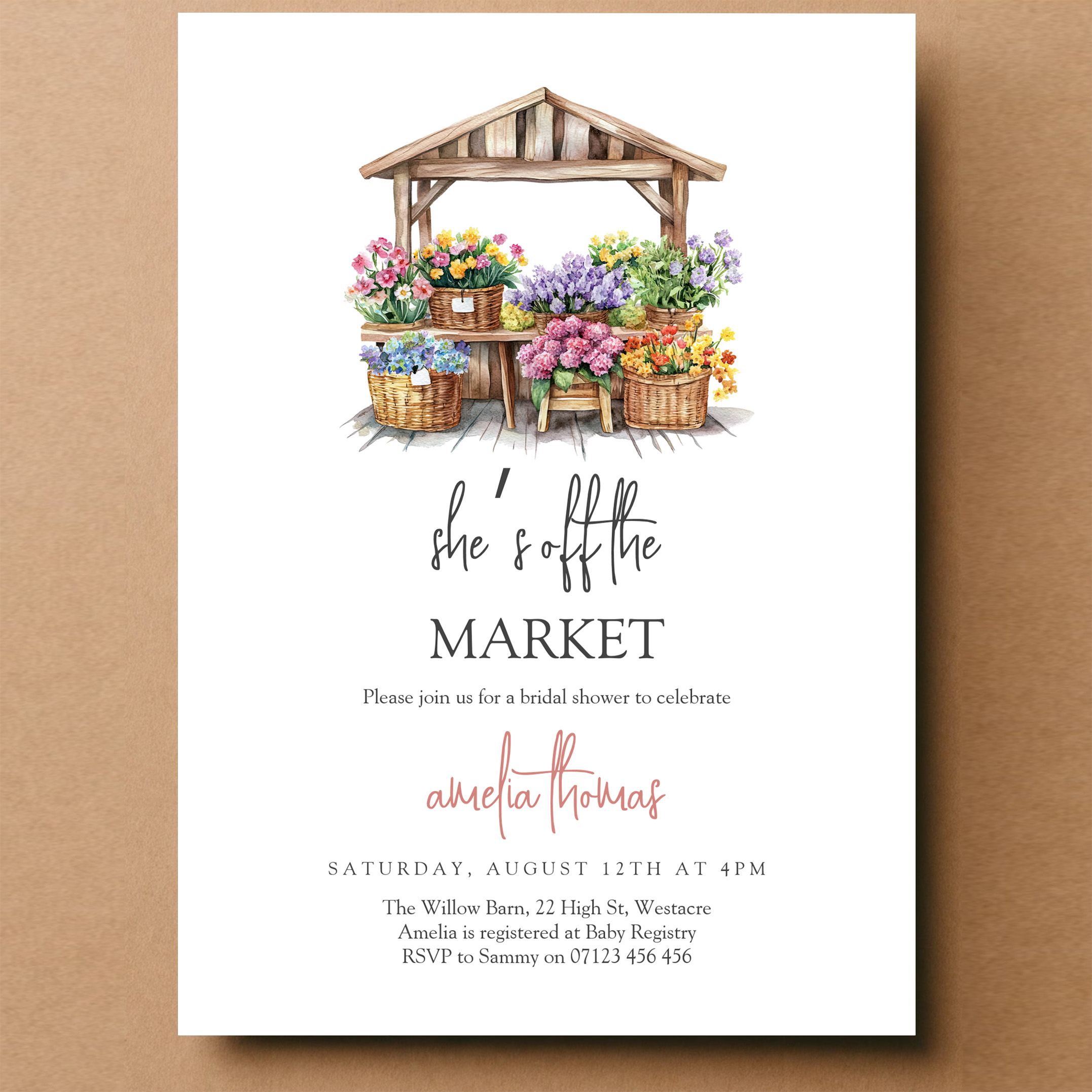 Shes Off The Market Bridal Shower Invitation - Image 14