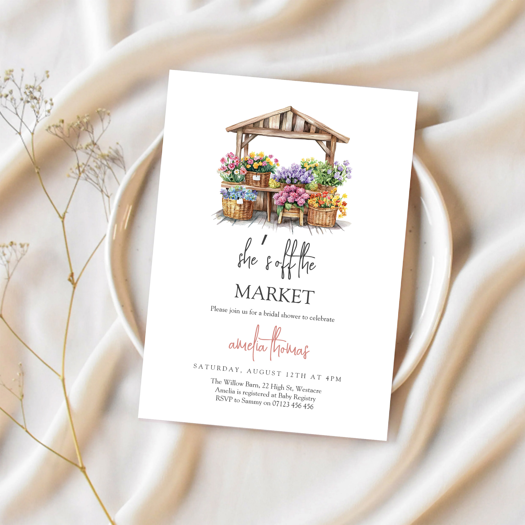 Shes Off The Market Bridal Shower Invitation - Image 2