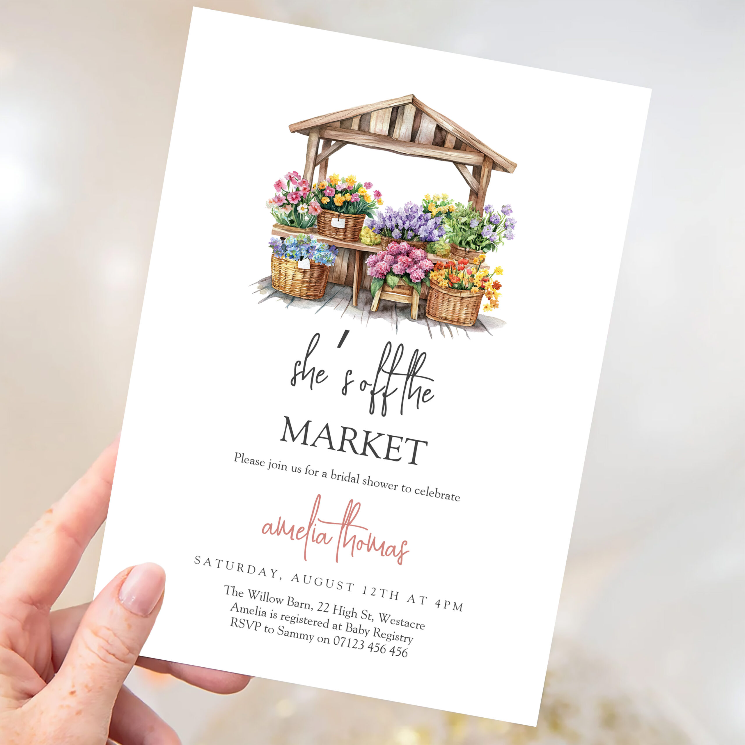 Shes Off The Market Bridal Shower Invitation - Image 3