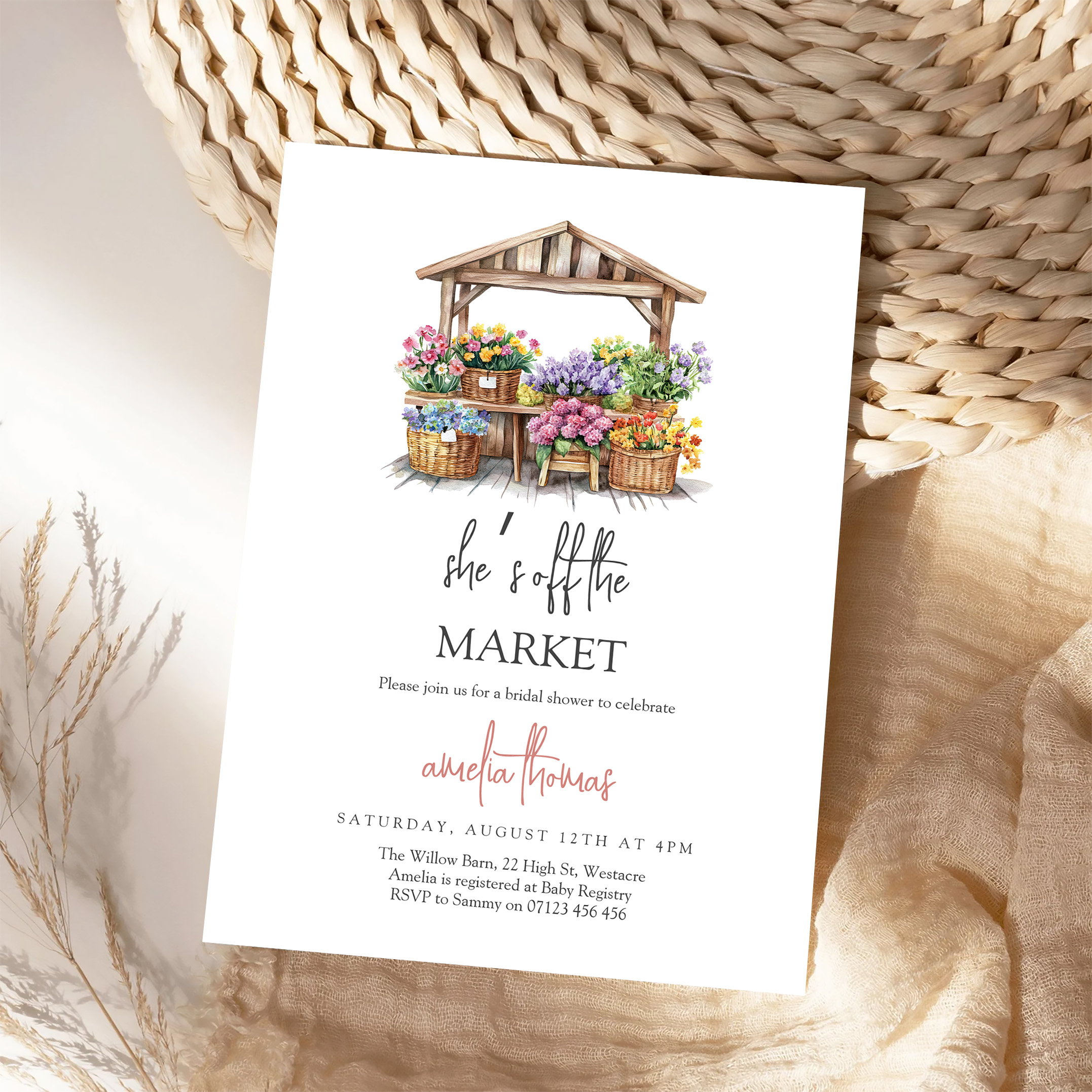 Shes Off The Market Bridal Shower Invitation - Image 4