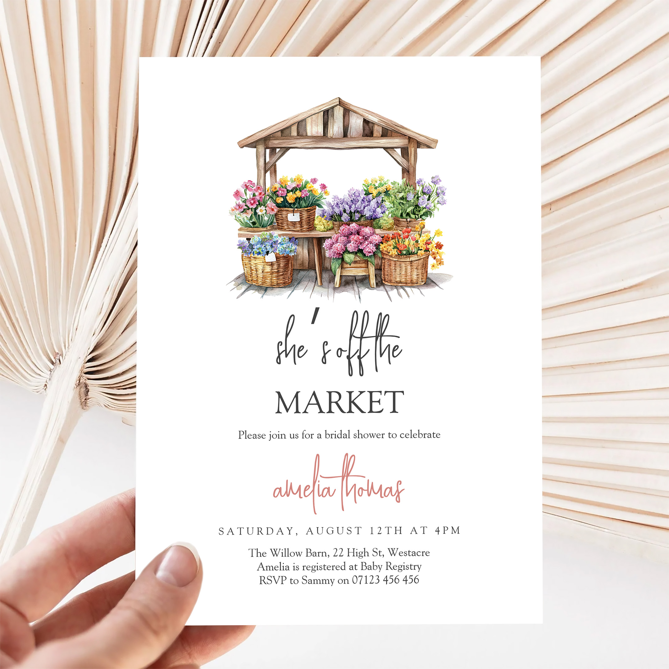 Shes Off The Market Bridal Shower Invitation - Image 5