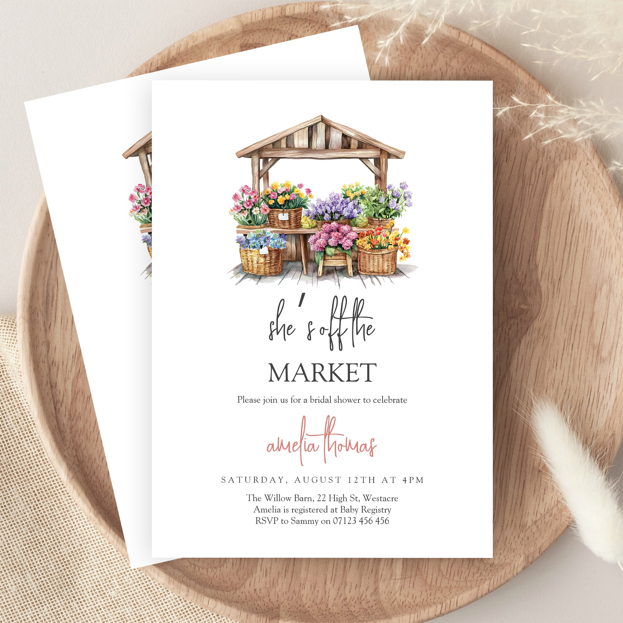 Shes Off The Market Bridal Shower Invitation - Image 9