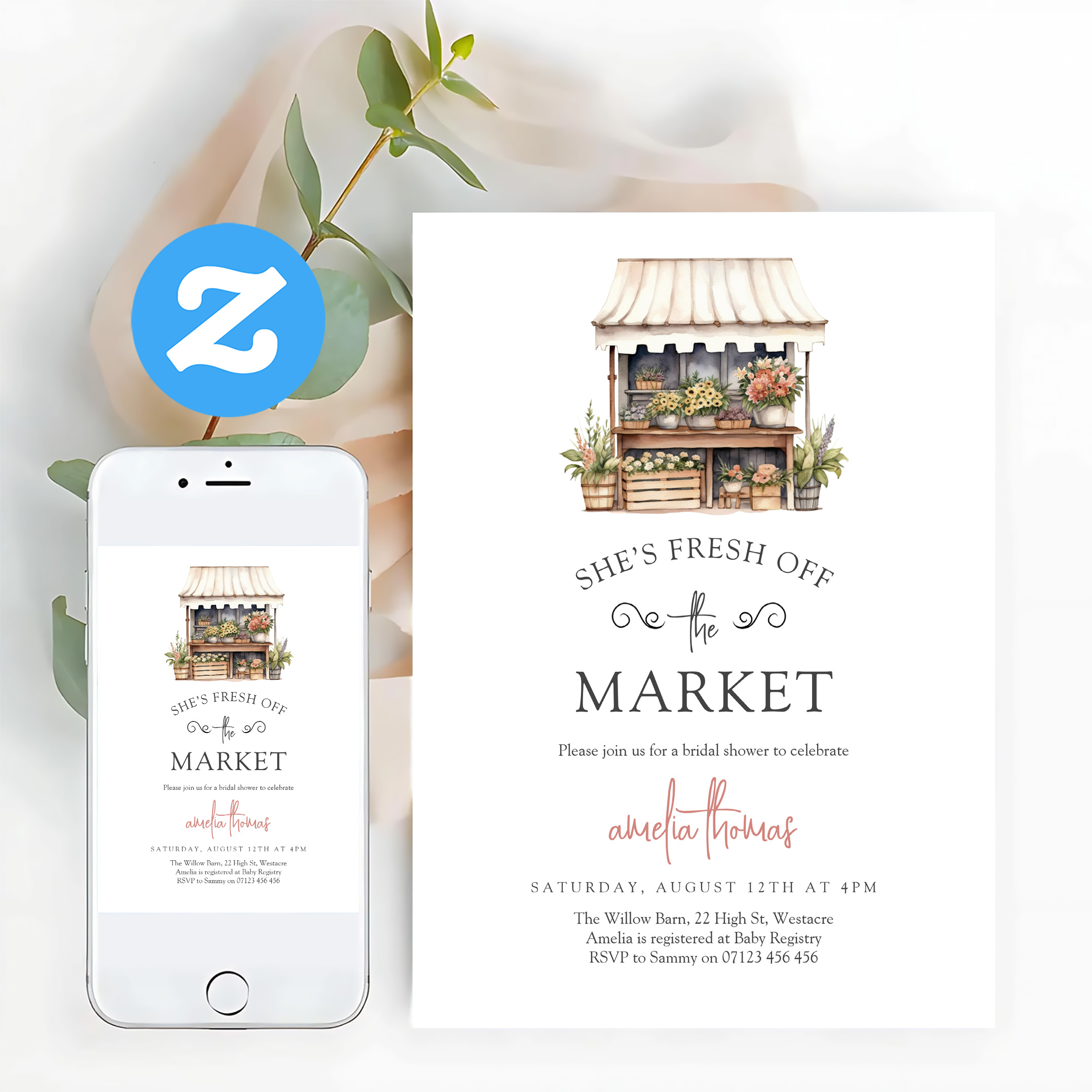 Shes Off The Market Farmers Market Bridal Shower Invitation - Image 12