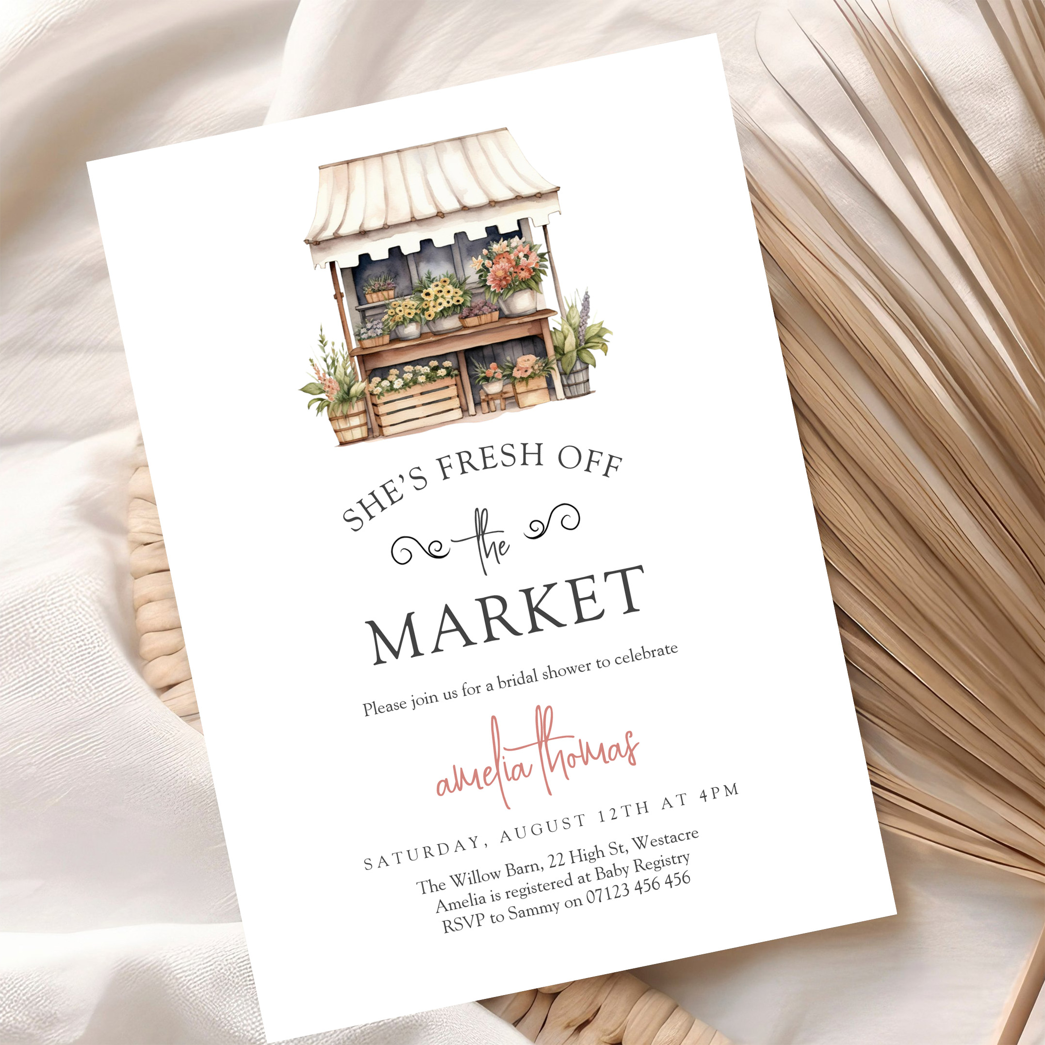 Shes Off The Market Farmers Market Bridal Shower Invitation - Image 10