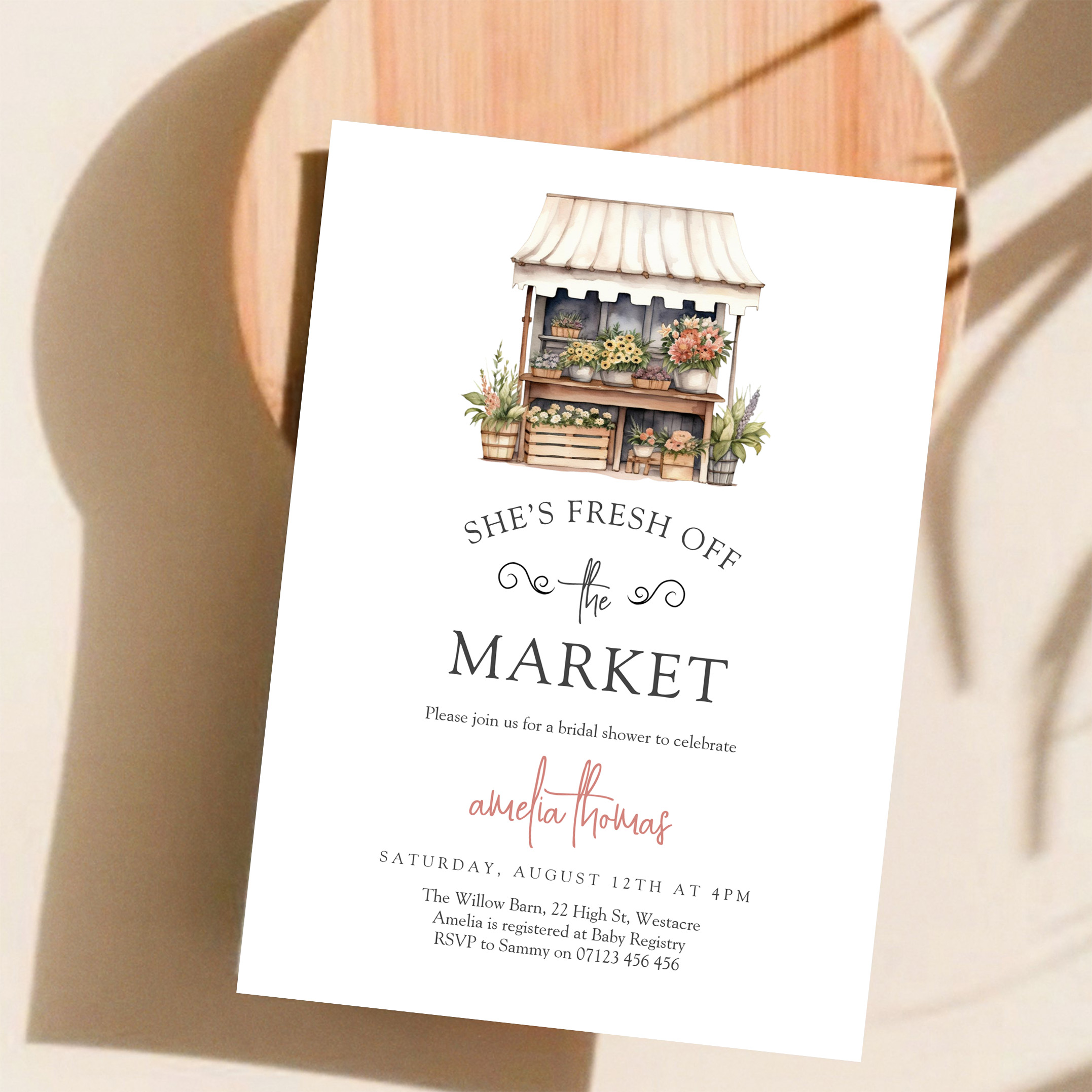 Shes Off The Market Farmers Market Bridal Shower Invitation - Image 11