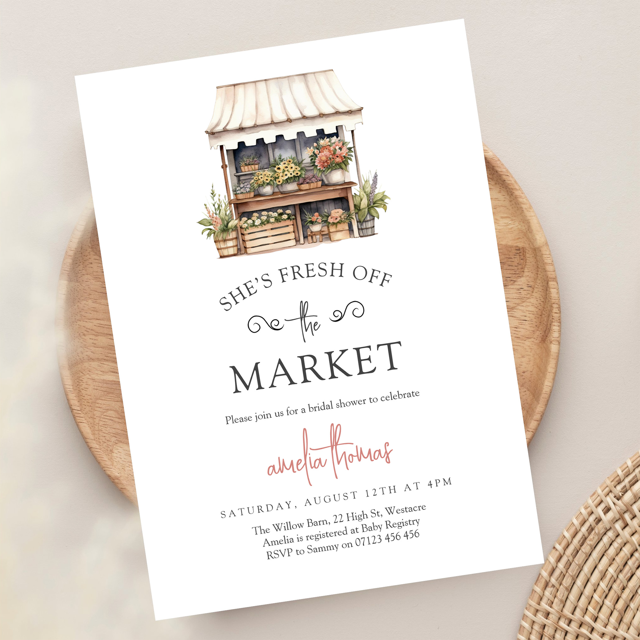 Shes Off The Market Farmers Market Bridal Shower Invitation - Image 13