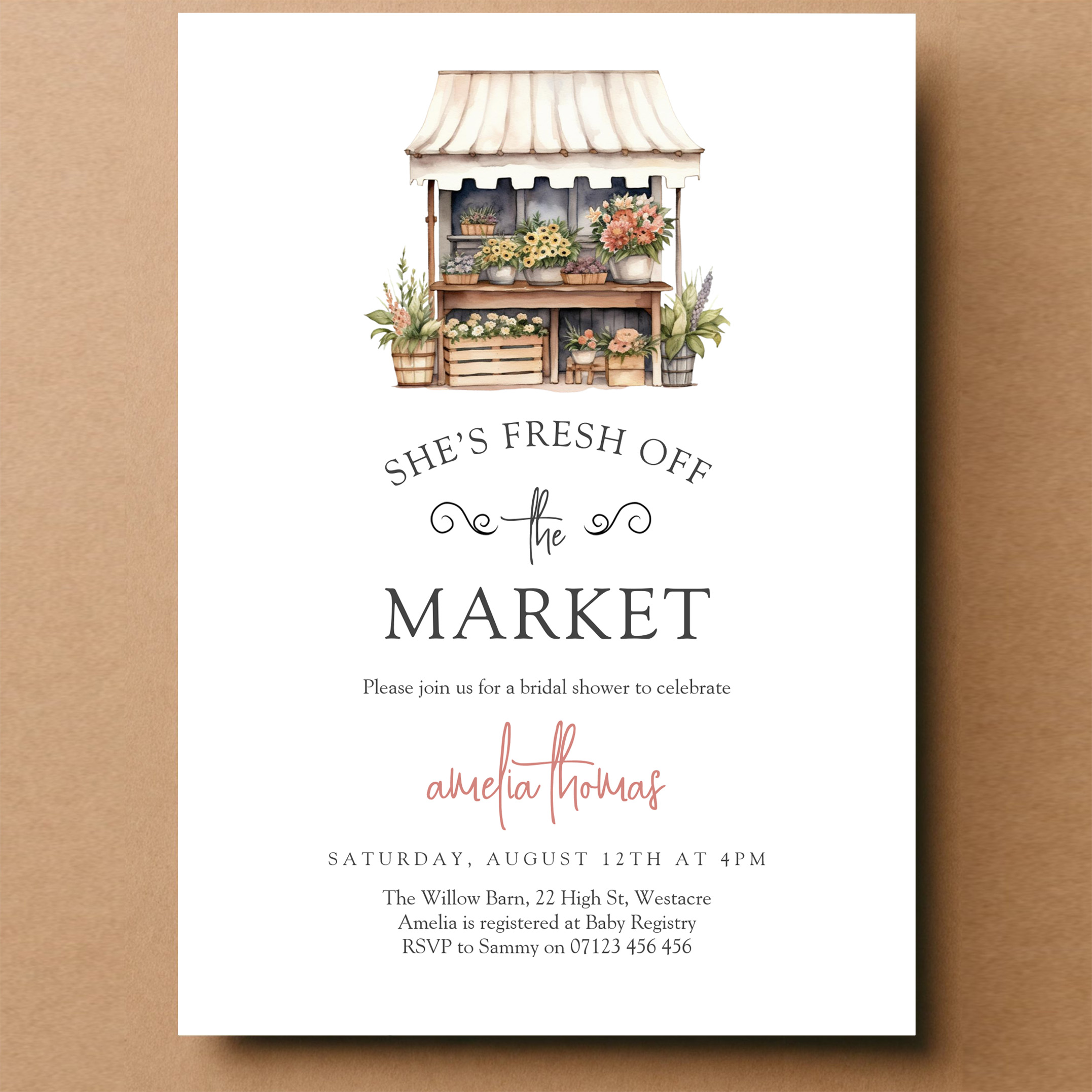 Shes Off The Market Farmers Market Bridal Shower Invitation - Image 14