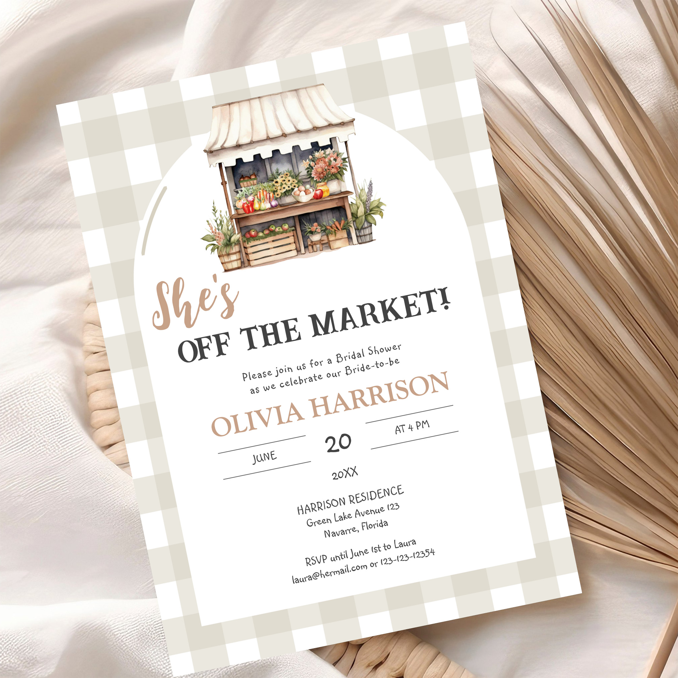 Shes Off The Market Farmers Market Bridal Shower Invitation - Image 10