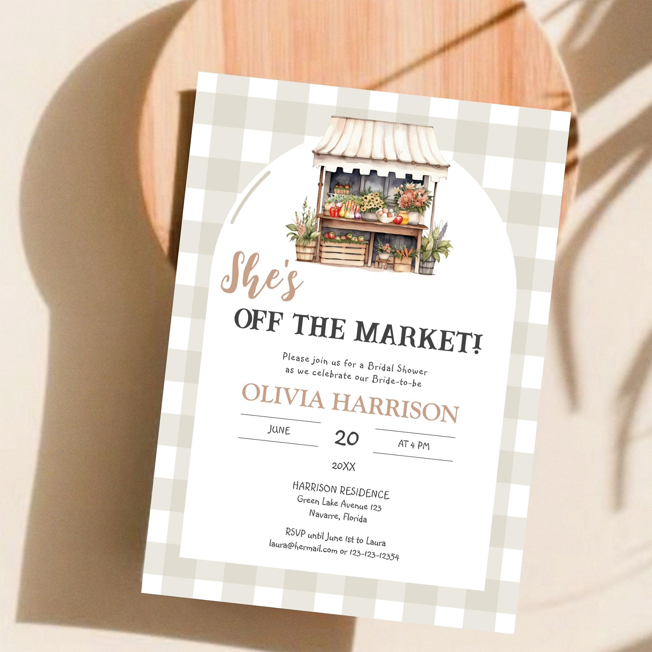 Shes Off The Market Farmers Market Bridal Shower Invitation - Image 11