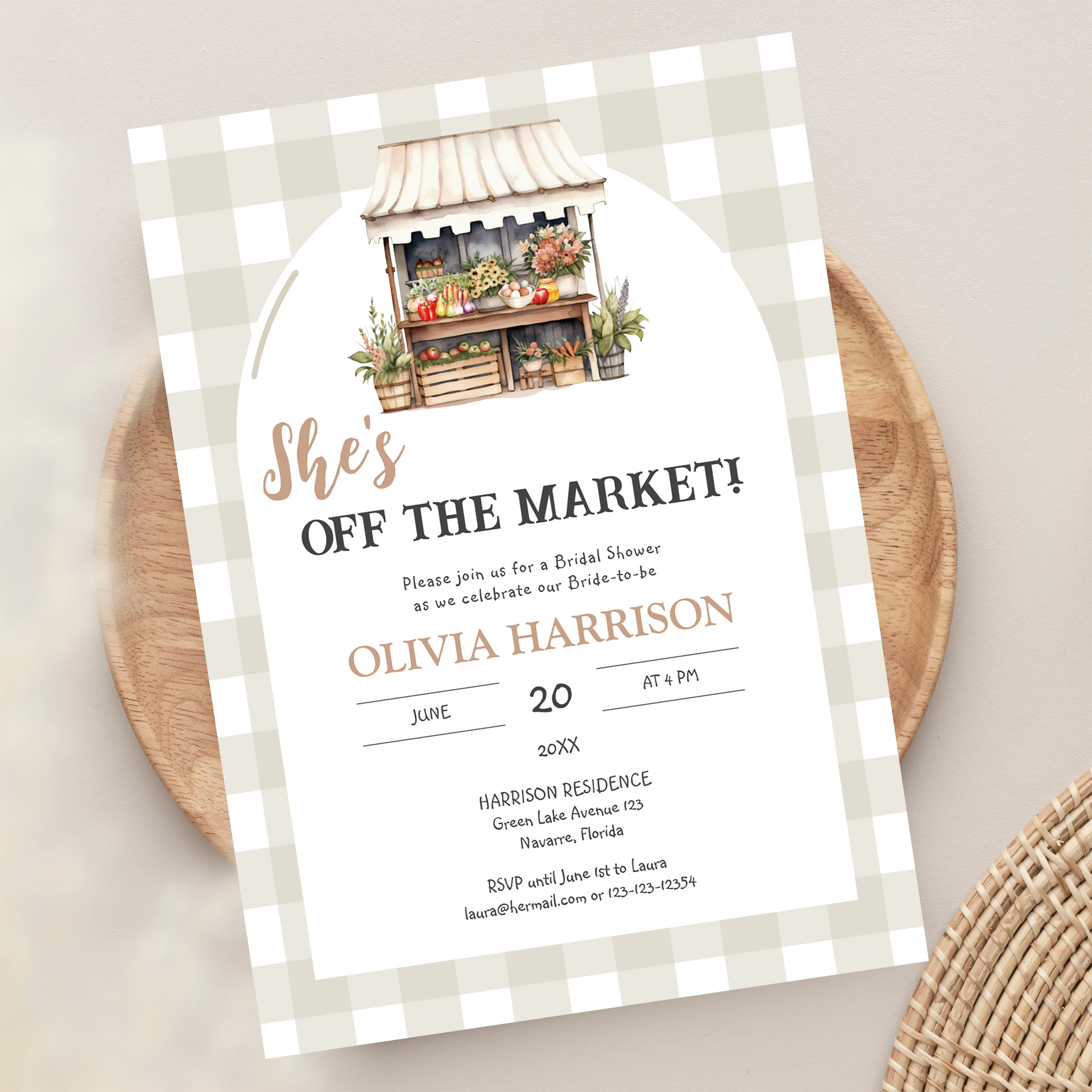 Shes Off The Market Farmers Market Bridal Shower Invitation - Image 13