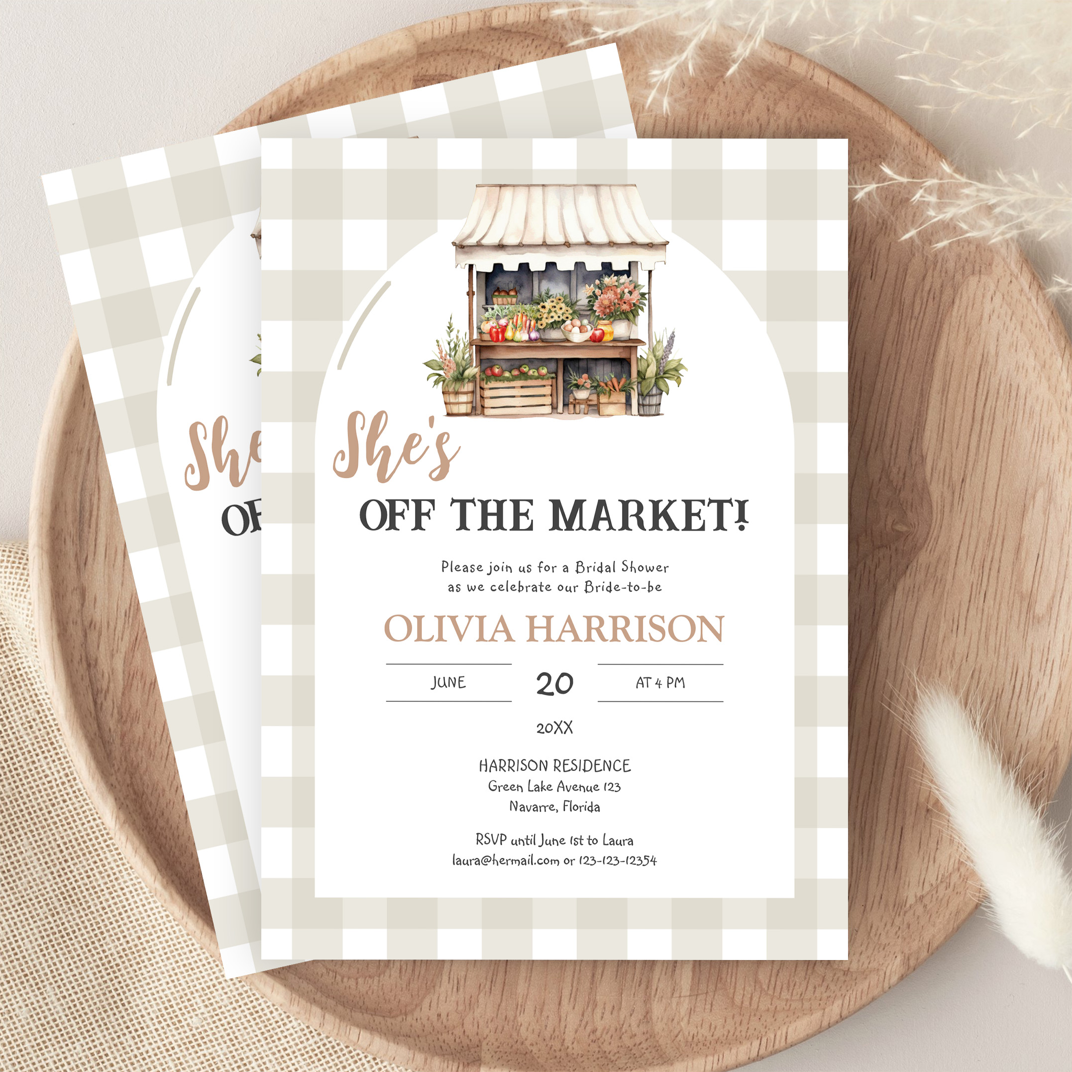 Shes Off The Market Farmers Market Bridal Shower Invitation - Image 9