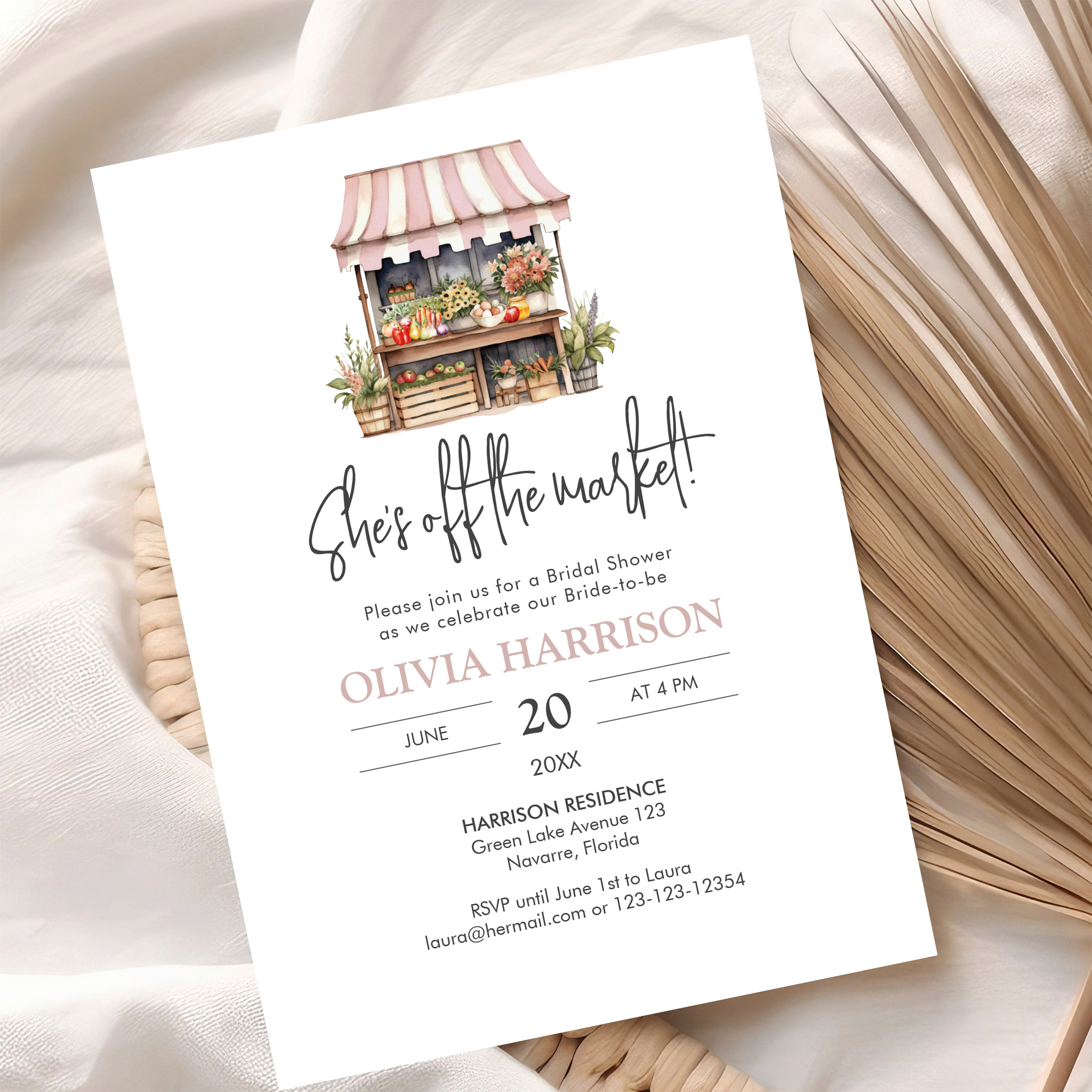 Shes Off The Market Farmers Market Bridal Shower Invitation - Image 10