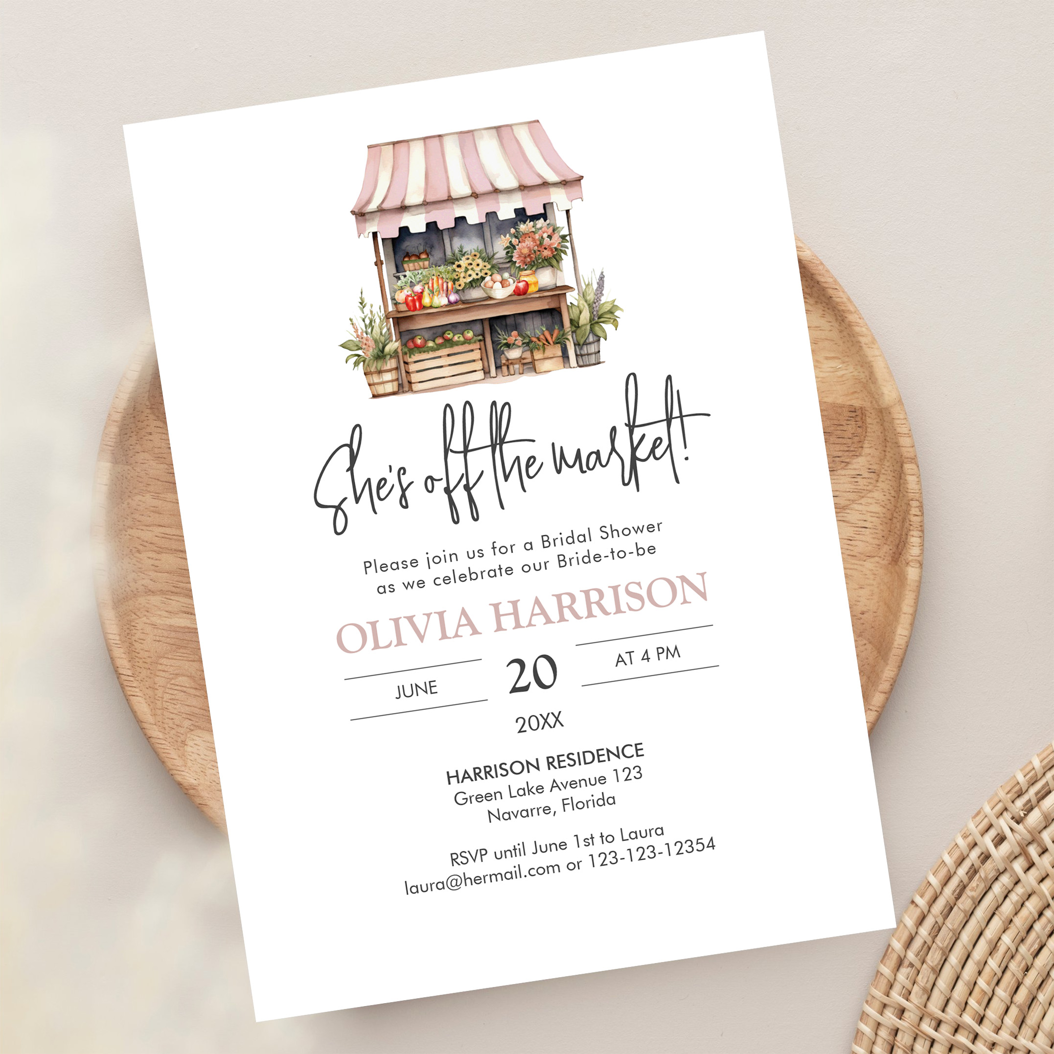 Shes Off The Market Farmers Market Bridal Shower Invitation - Image 13