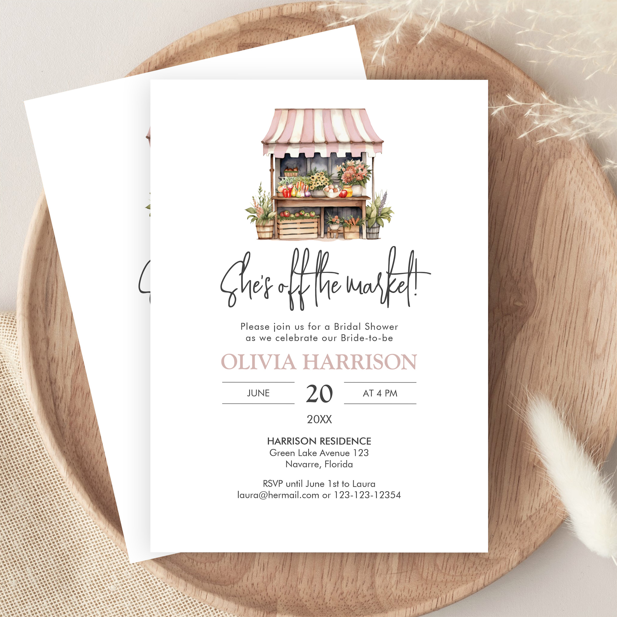 Shes Off The Market Farmers Market Bridal Shower Invitation - Image 9