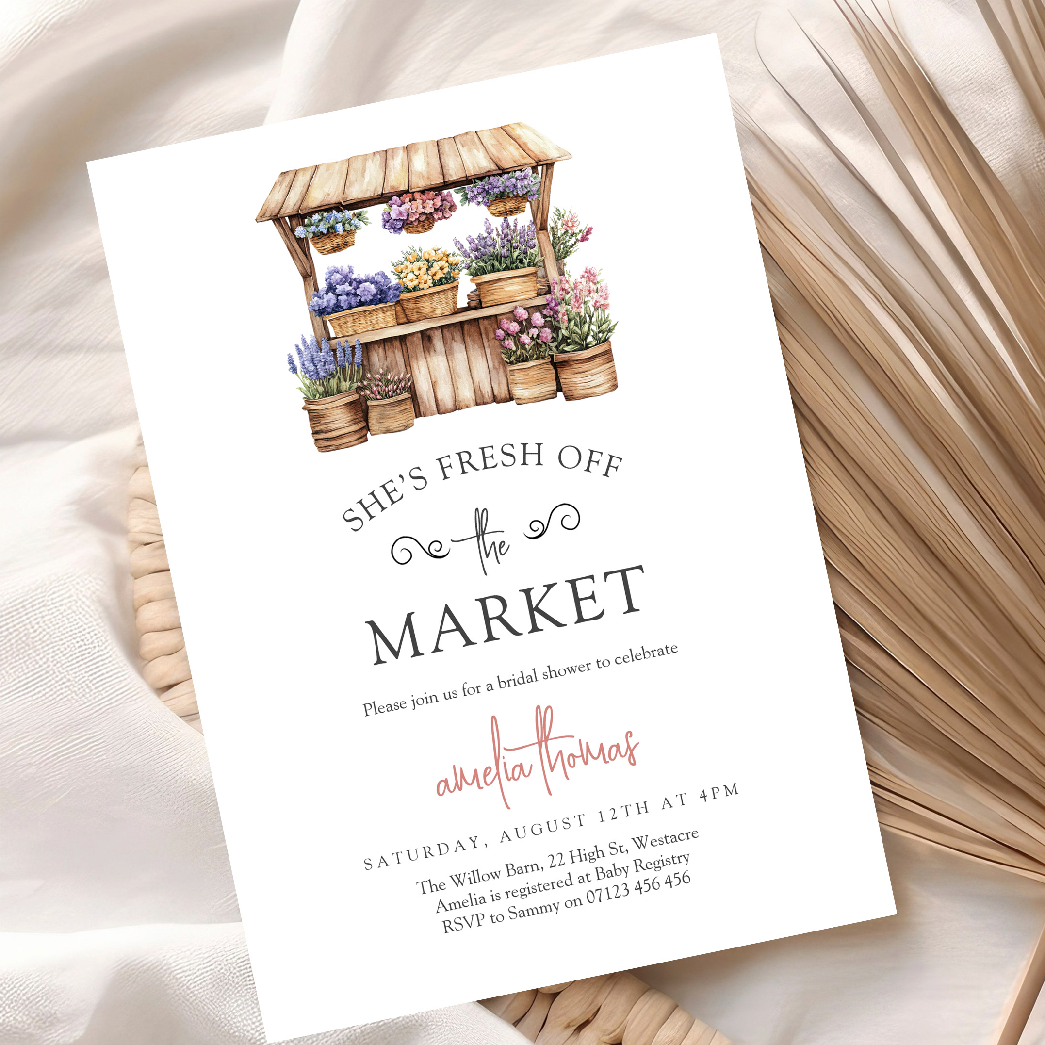Shes Off The Market Farmers Market Bridal Shower Invitation - Image 10