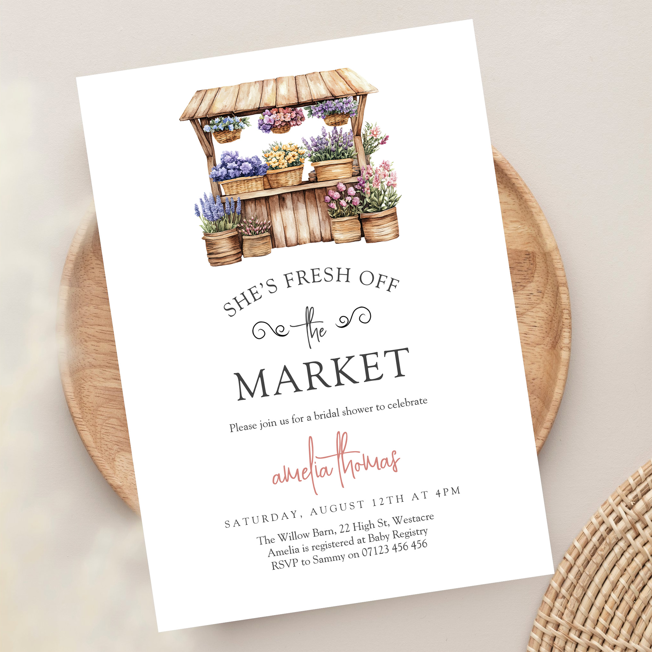 Shes Off The Market Farmers Market Bridal Shower Invitation - Image 13
