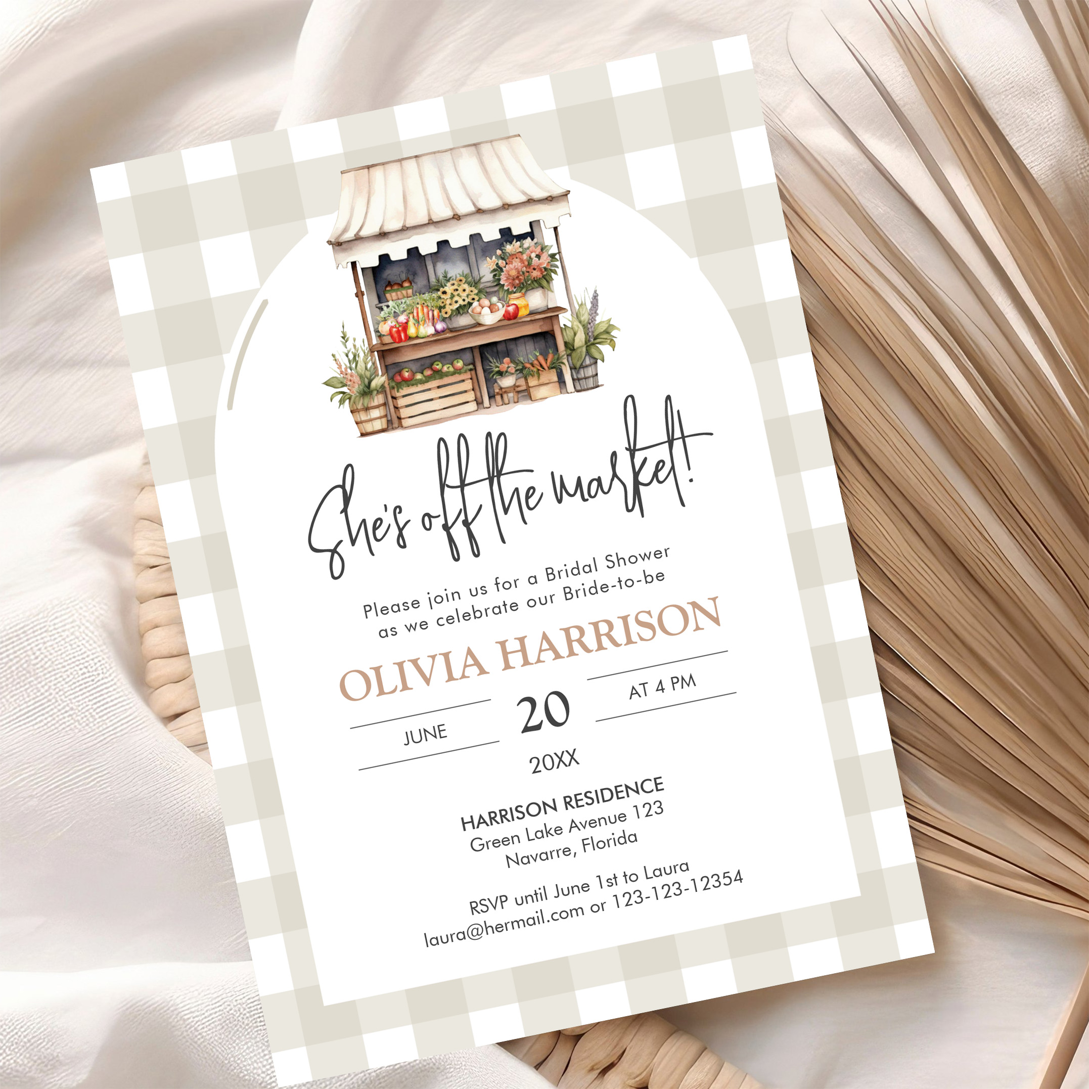 Shes Off The Market Farmers Market Bridal Shower Invitation - Image 10