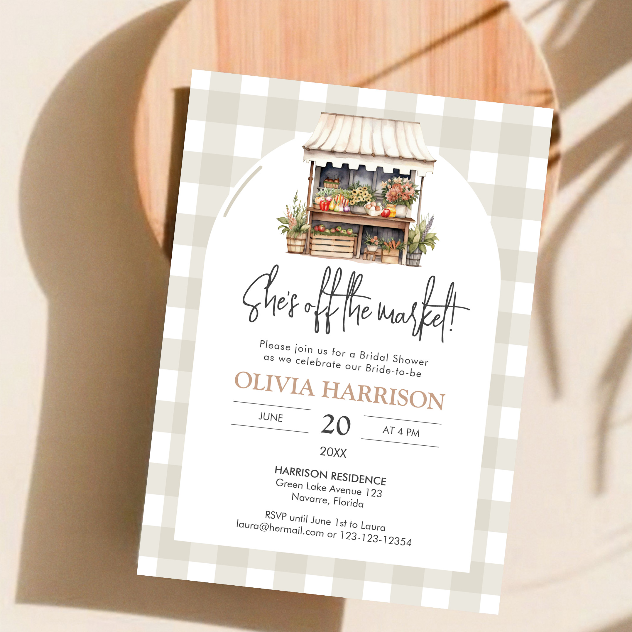 Shes Off The Market Farmers Market Bridal Shower Invitation - Image 11