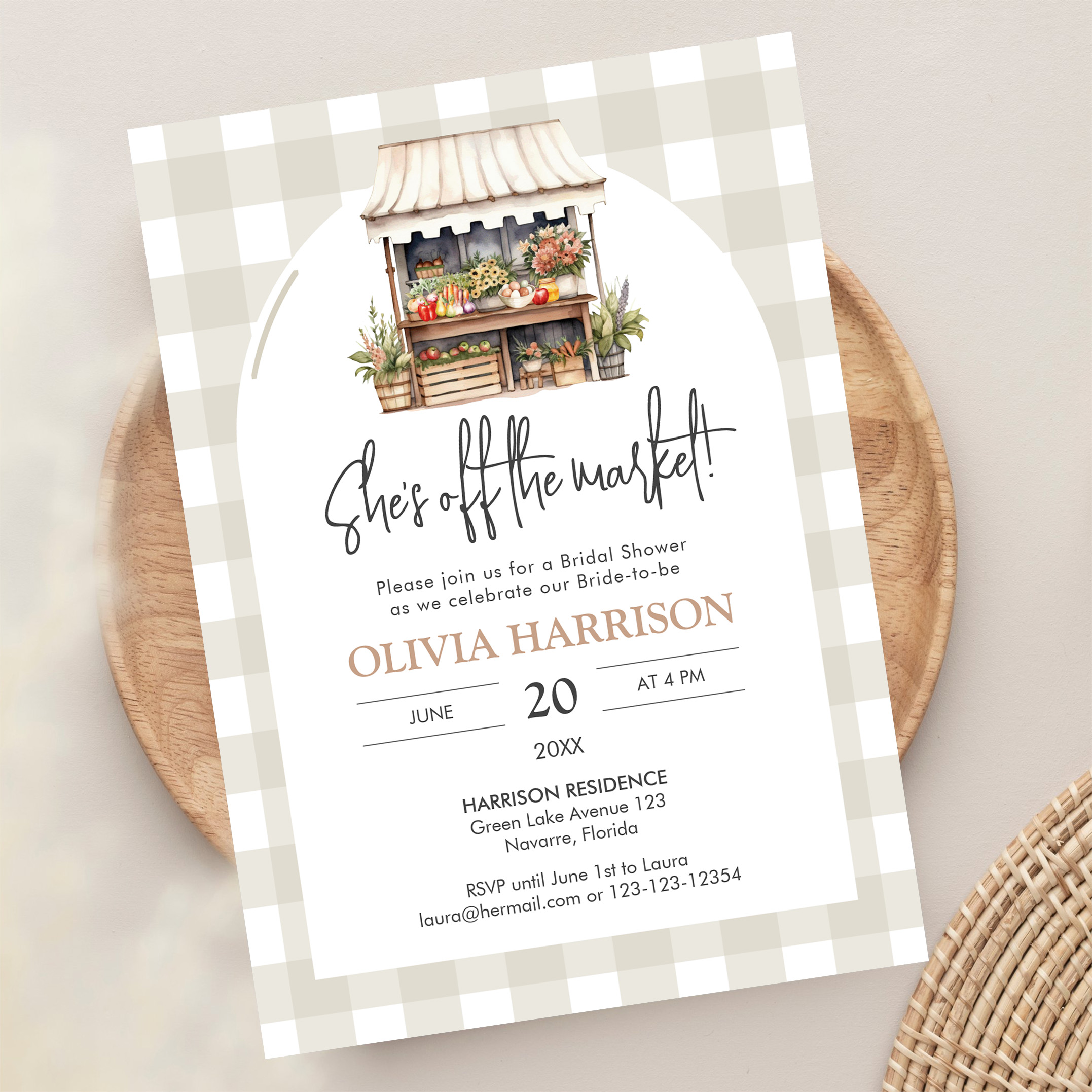 Shes Off The Market Farmers Market Bridal Shower Invitation - Image 13
