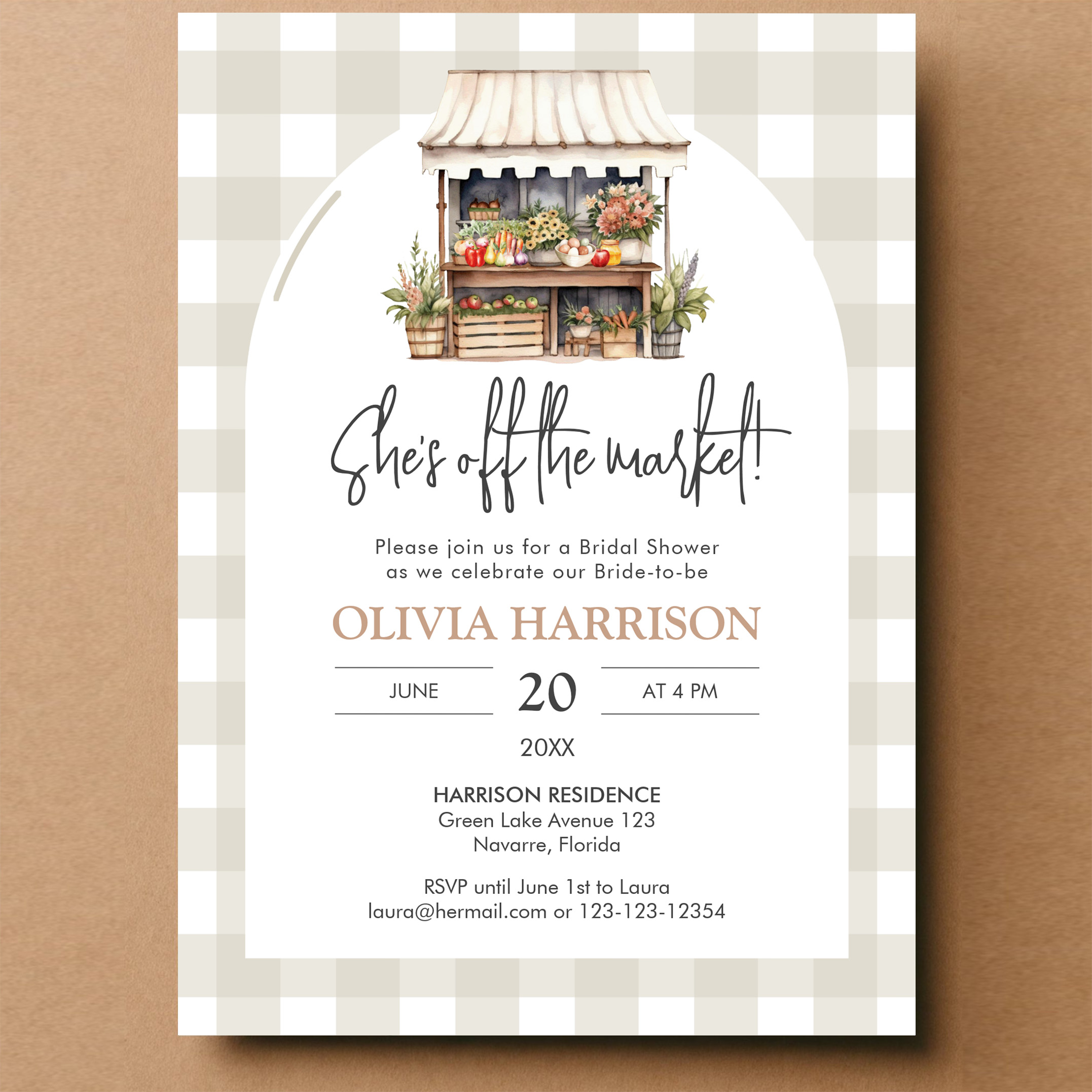 Shes Off The Market Farmers Market Bridal Shower Invitation - Image 14
