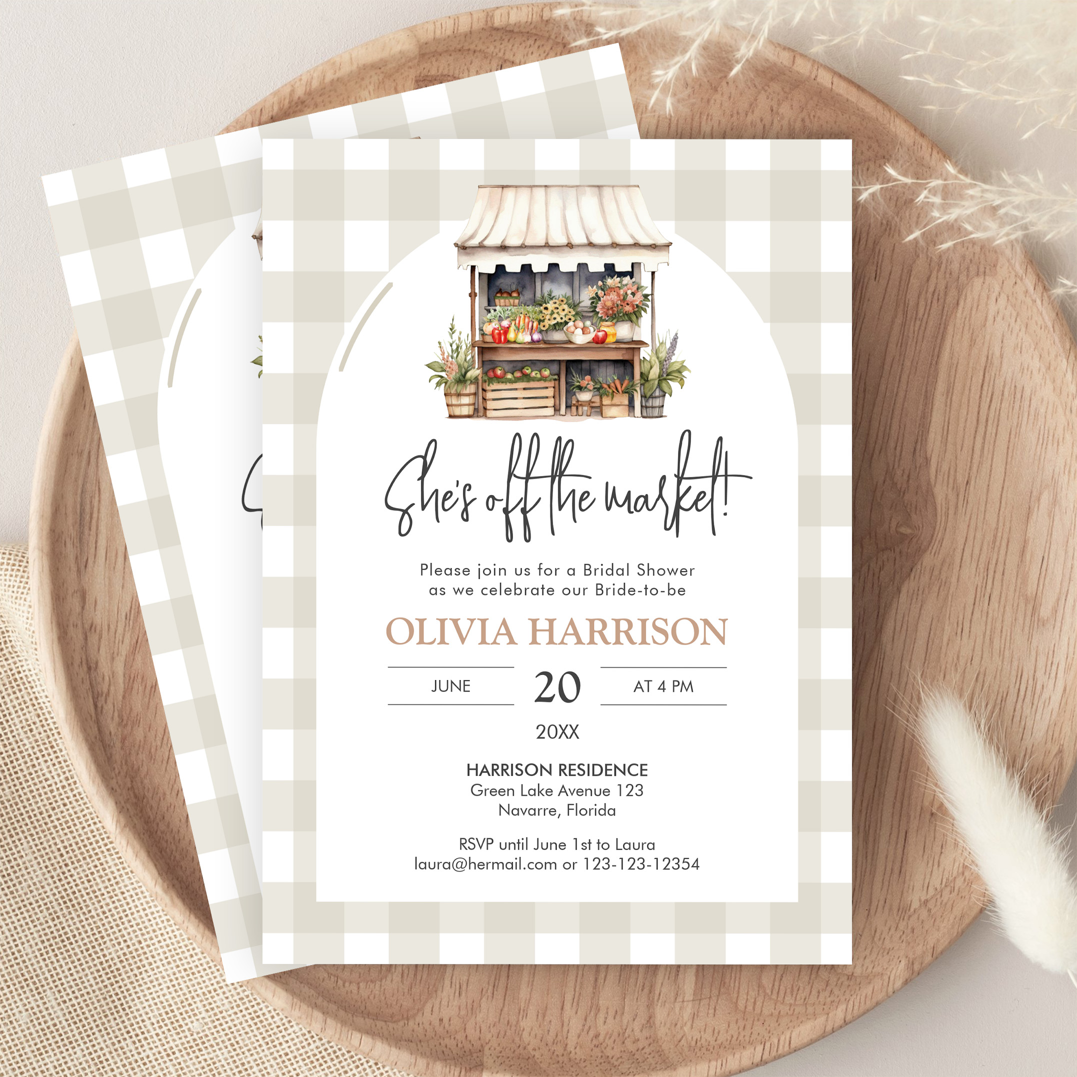 Shes Off The Market Farmers Market Bridal Shower Invitation - Image 9