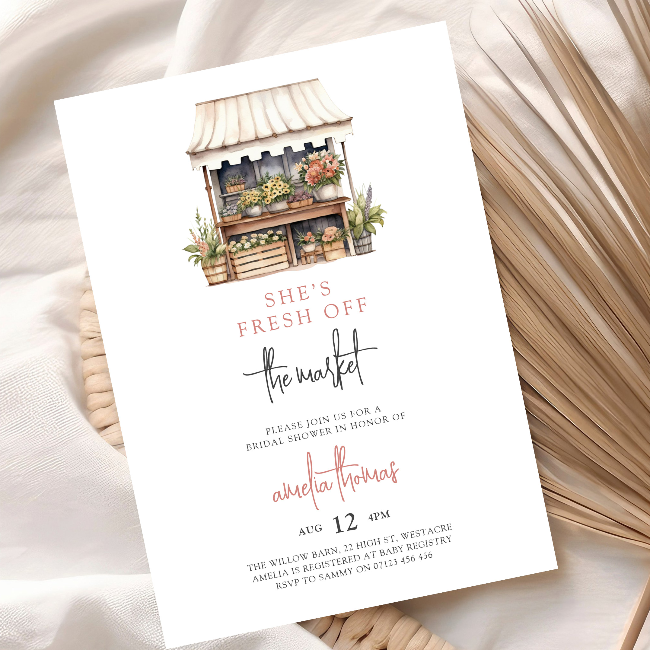 Shes Off The Market Farmers Market Bridal Shower Invitation - Image 10