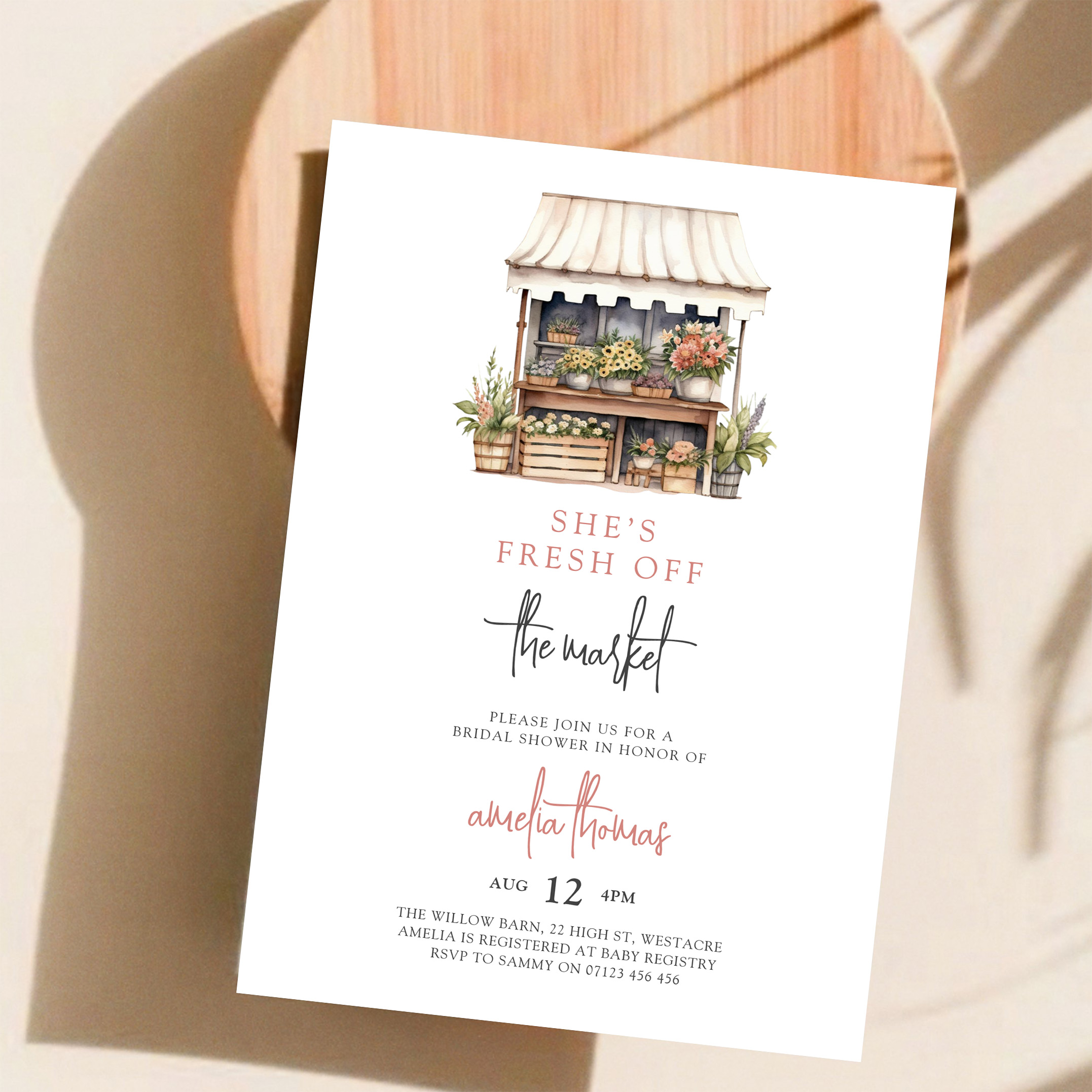 Shes Off The Market Farmers Market Bridal Shower Invitation - Image 11