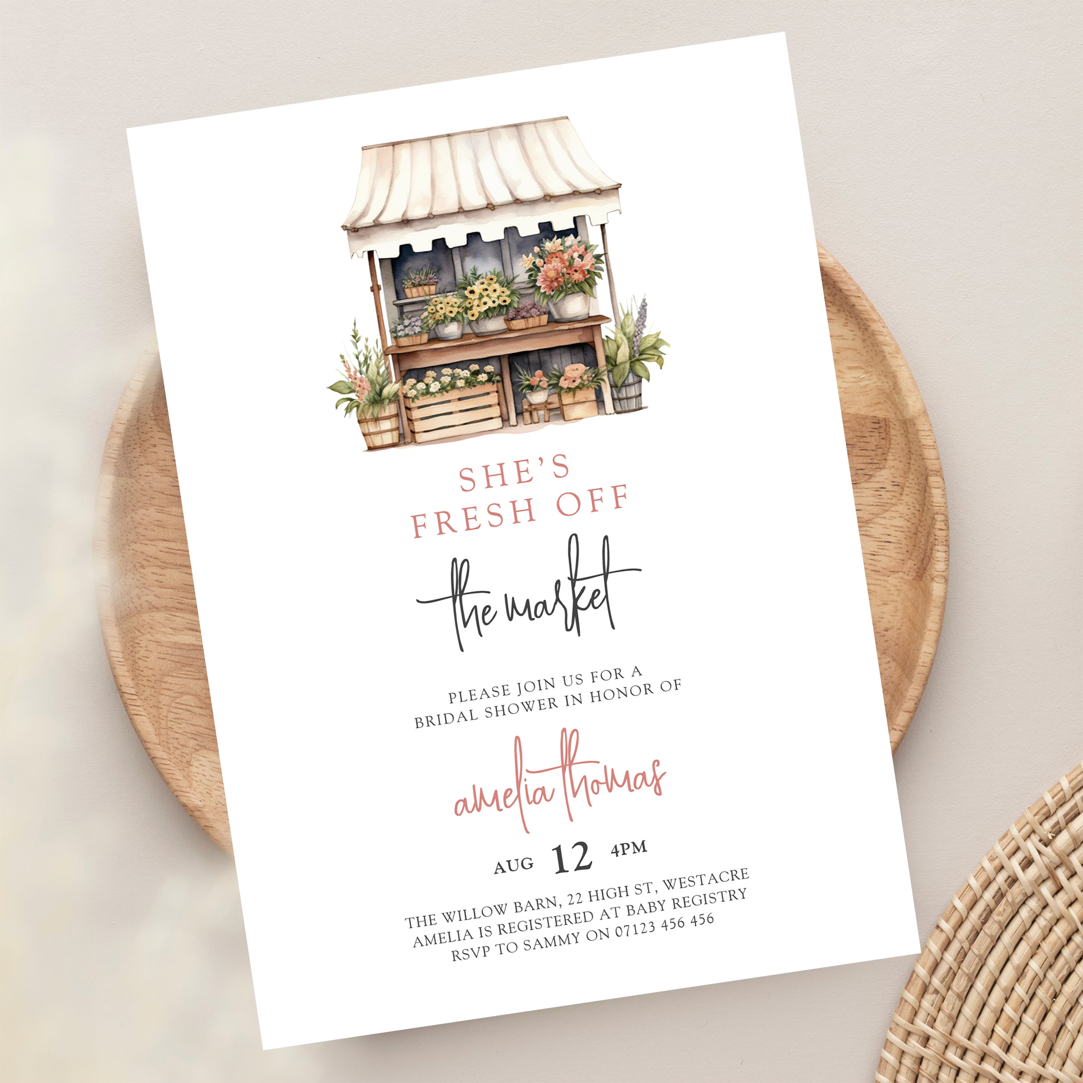 Shes Off The Market Farmers Market Bridal Shower Invitation - Image 13
