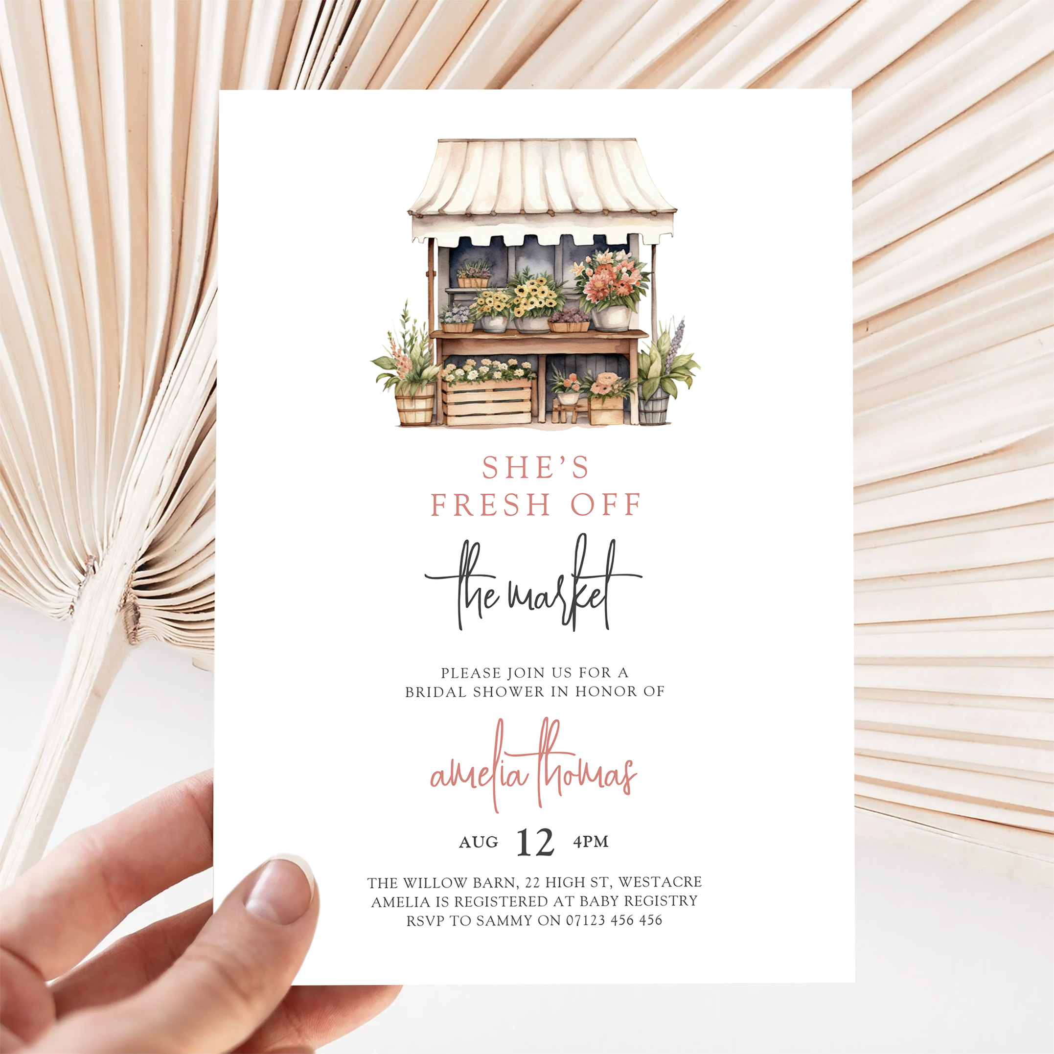 Shes Off The Market Farmers Market Bridal Shower Invitation - Image 5