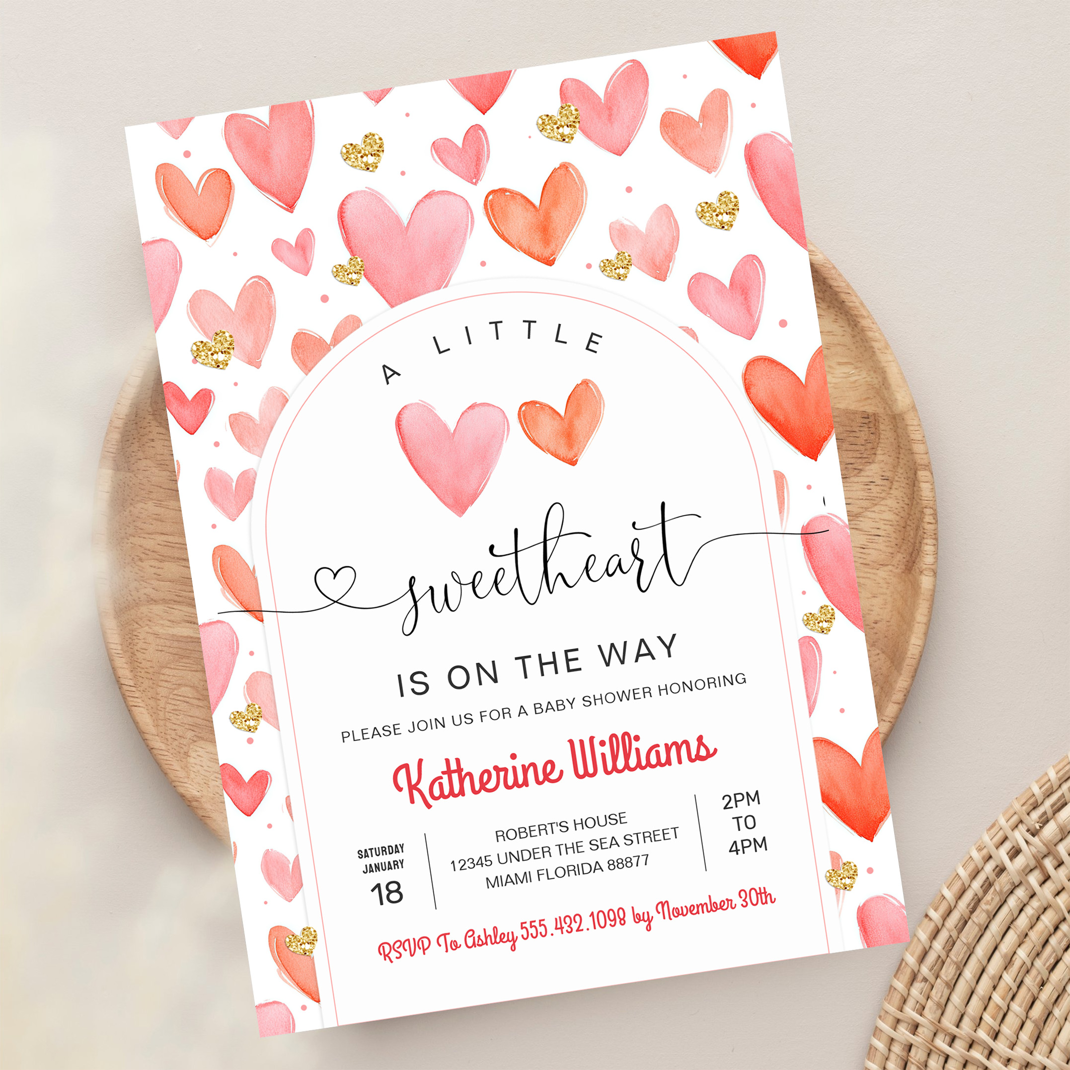 Valentine Day Baby Shower Invitation - Image 13