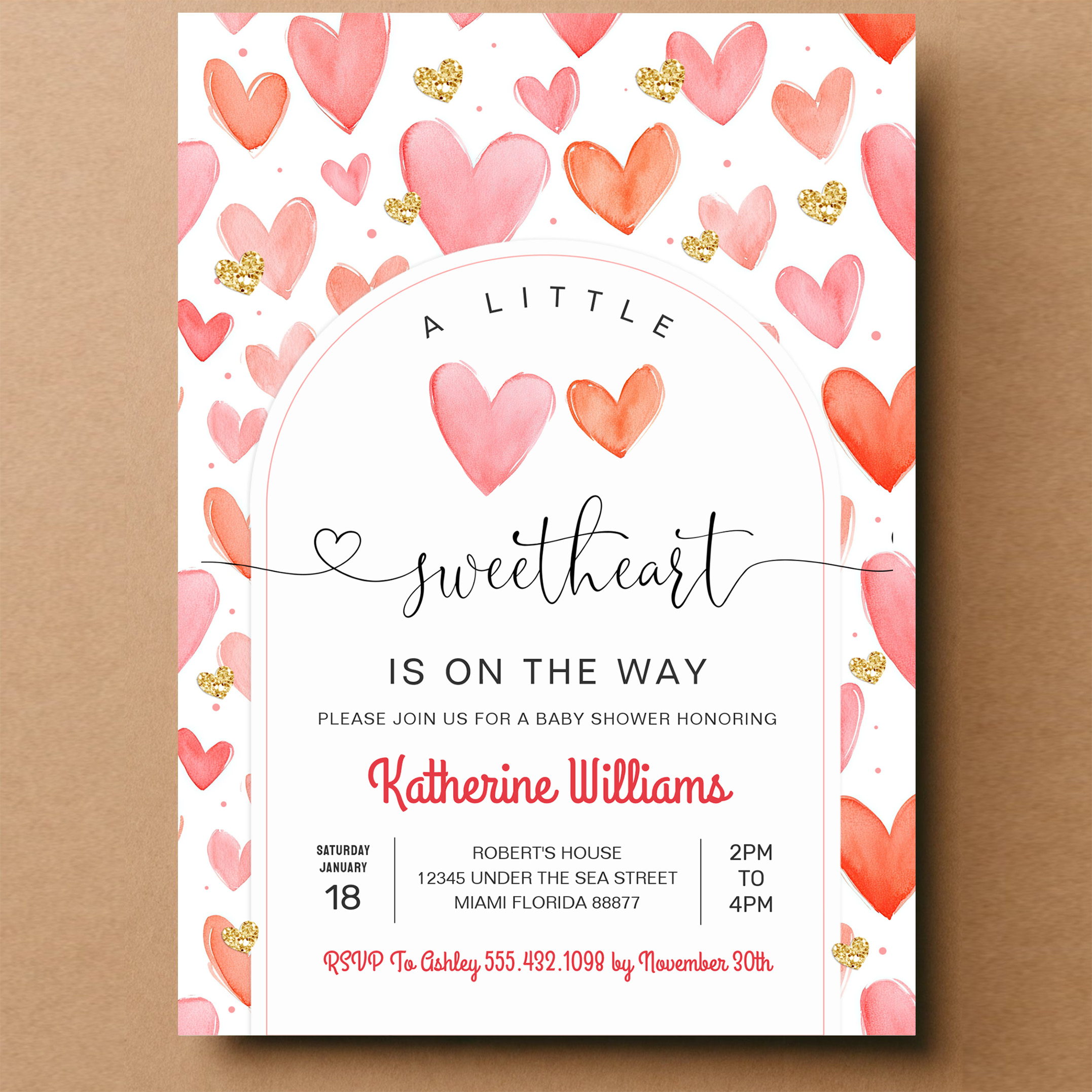 Valentine Day Baby Shower Invitation - Image 14