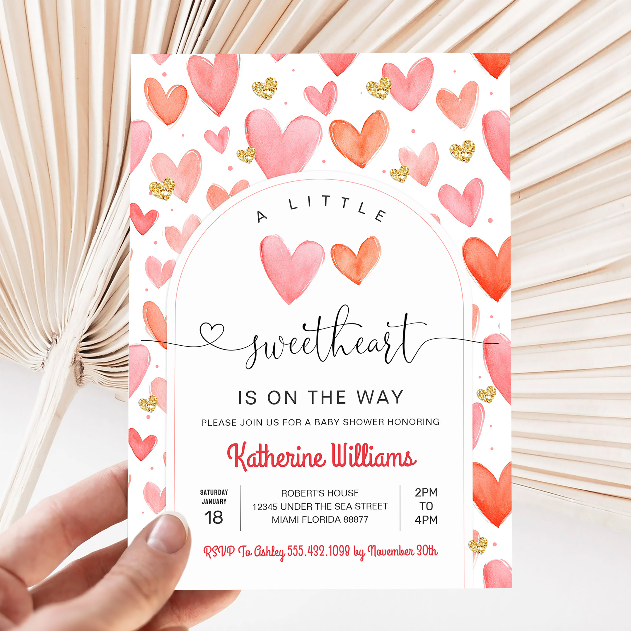 Valentine Day Baby Shower Invitation - Image 5