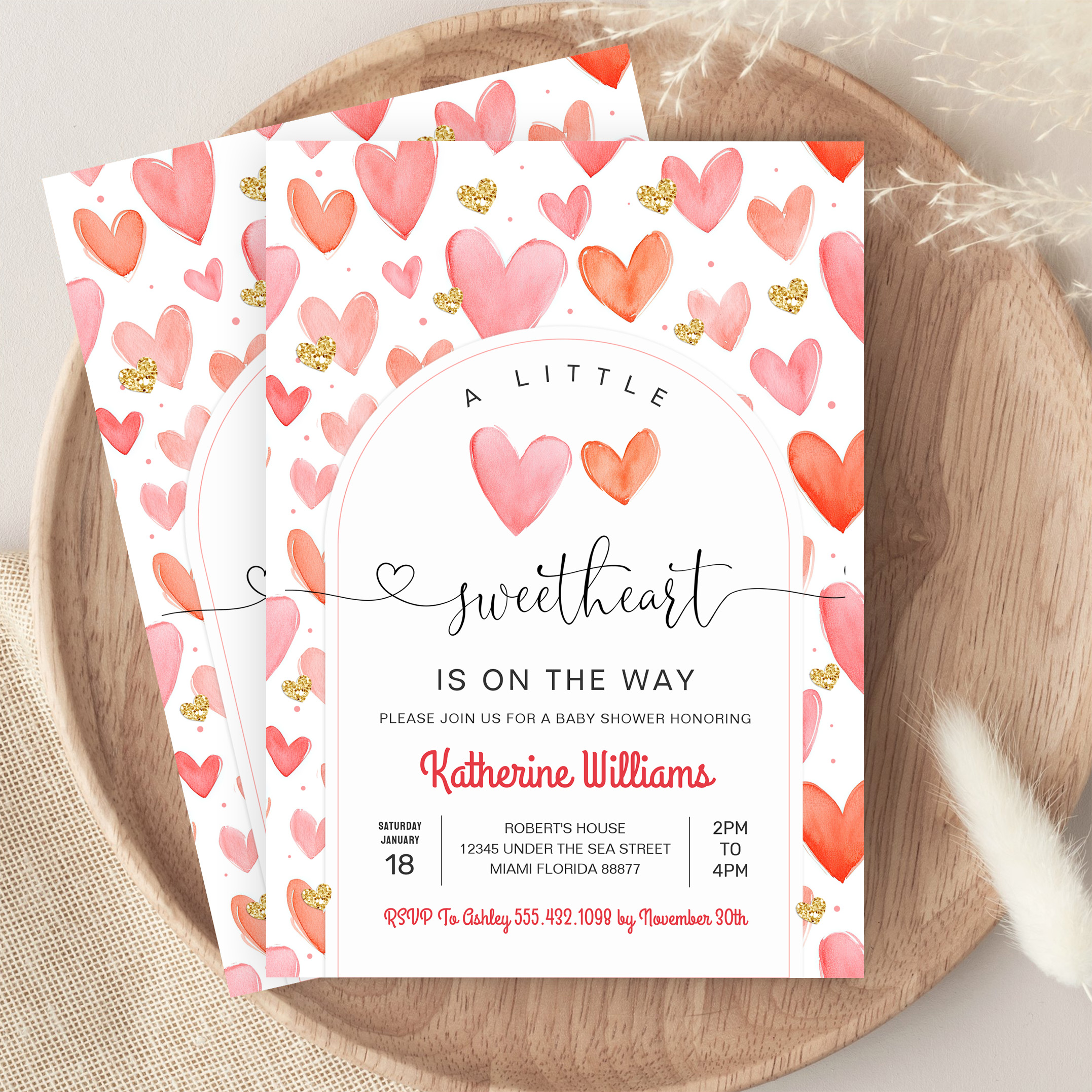 Valentine Day Baby Shower Invitation - Image 9