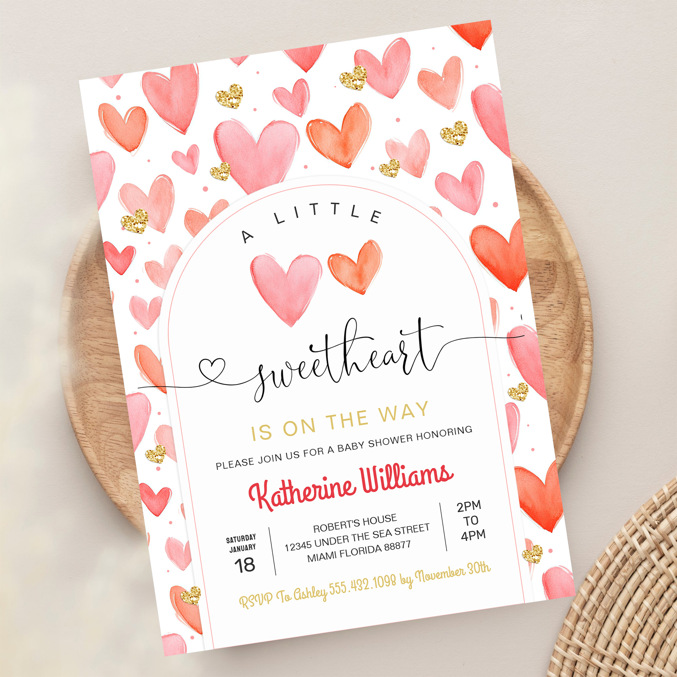 Valentine Day Baby Shower Invitation - Image 13